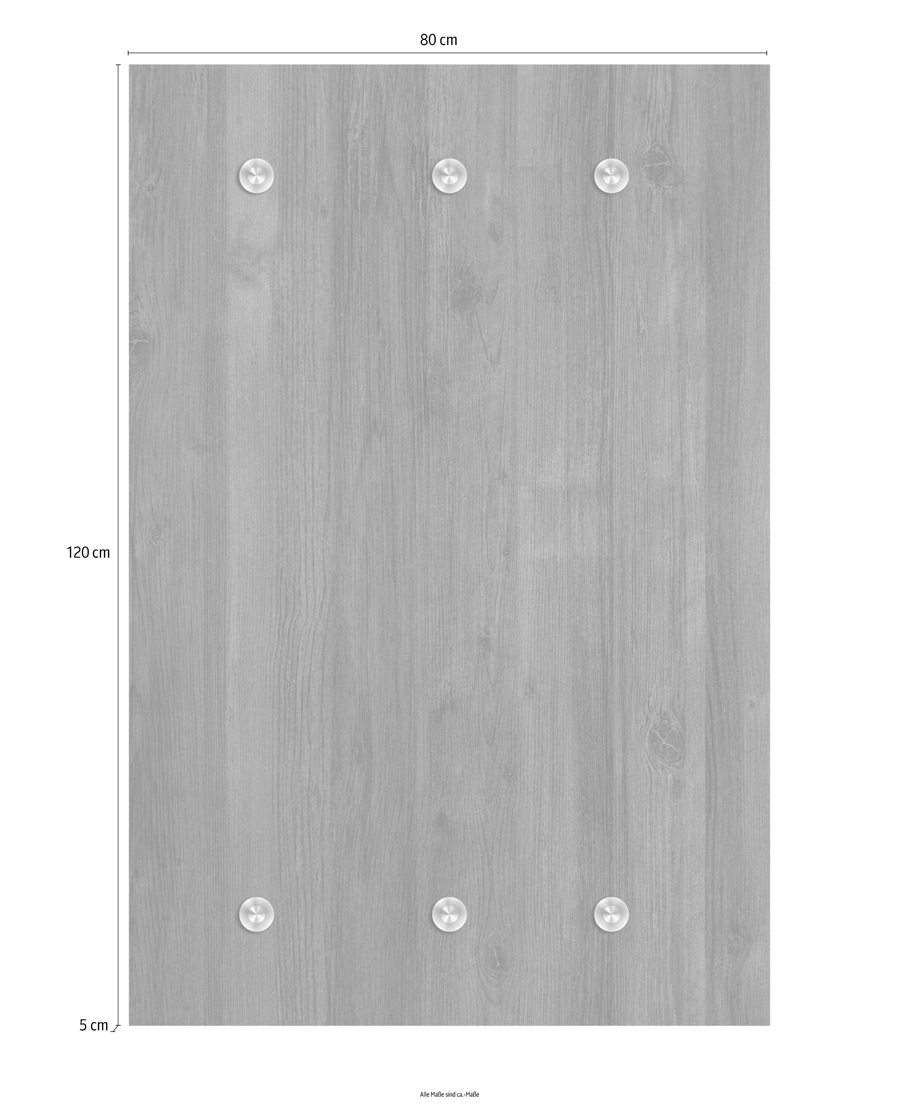 queence Kapstok Hout-look met 6 haken, 80 x 120 cm