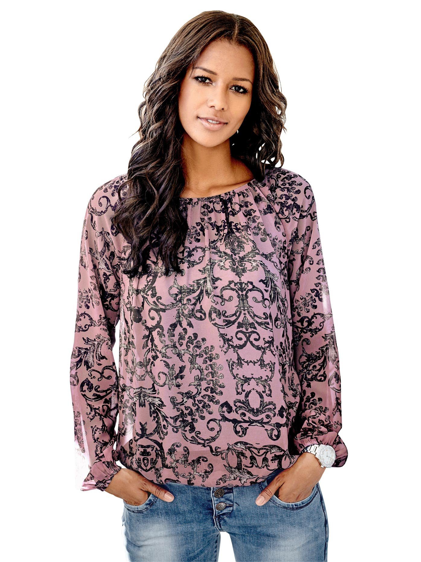 heine Gedessineerde blouse