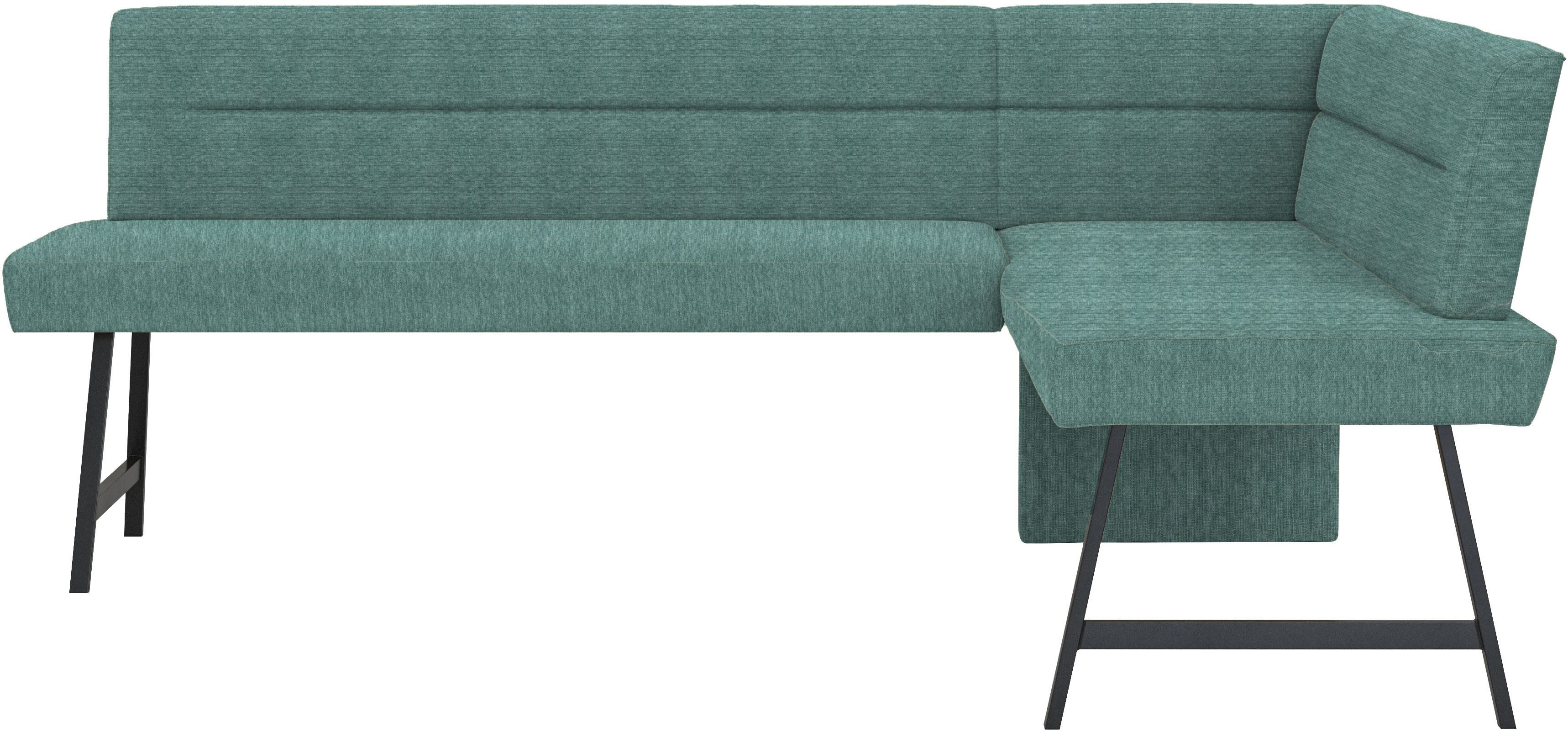 Home affaire Eethoek Sava Hoekbank met nosagvering in de zitting, massief eiken tafel (set, 4-delig)