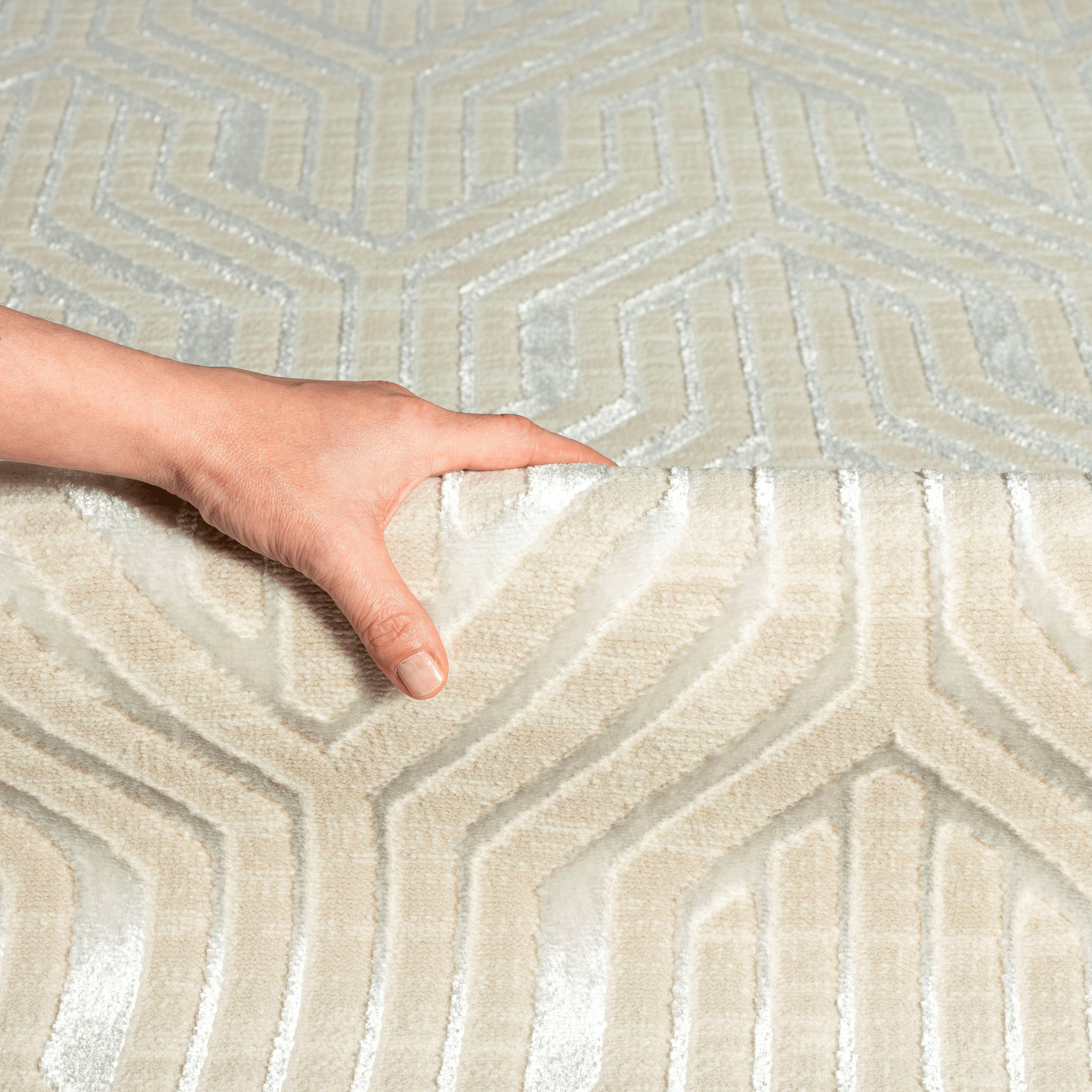 merinos Vloerkleed Creation 50057 elegant, glanzend, kortpolig, onderhoudsvriendelijk, woonkamer