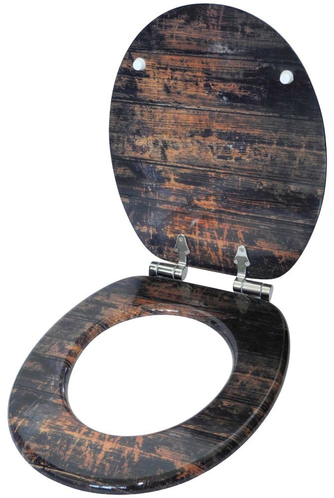 Sanilo Set badkameraccessoires Vintage bestaand uit toiletzitting, badmat en wastafelplug (complete set, 3-delig)