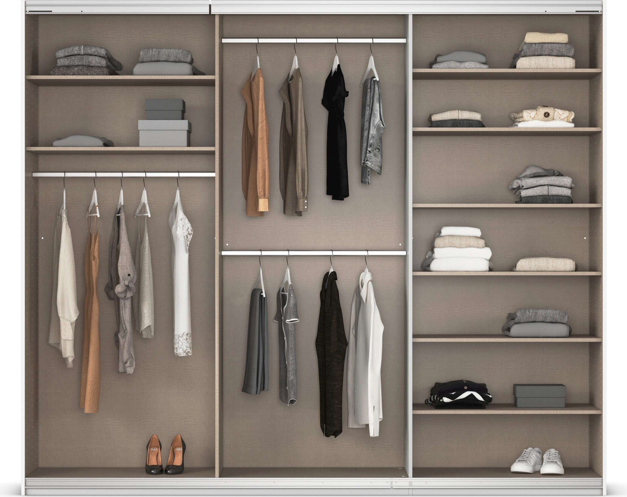 rauch Schuifdeurkast Kledingkast kast OTTO´S CHOICE garderobe AGORDO Top interieur, in 4 breedtes en 2 hoogtes MADE IN GERMANY
