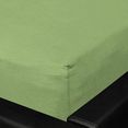bettwarenshop hoeslaken nicole mako-jersey van puur katoen met elastiek (1 stuk) groen