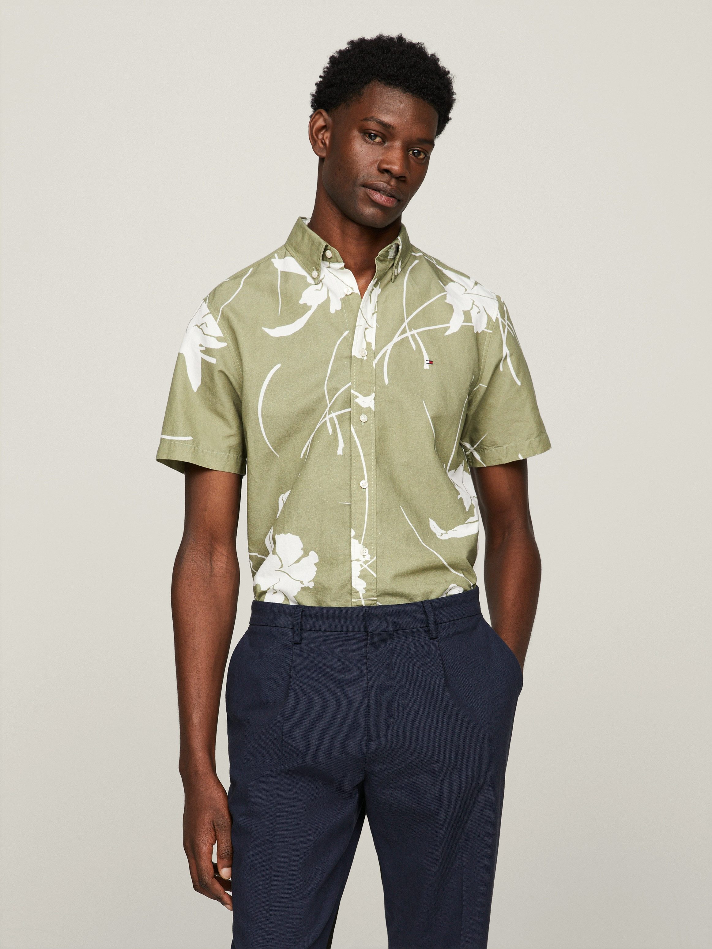Tommy Hilfiger Overhemd met korte mouwen LARGE TROPICAL PRT SHIRT