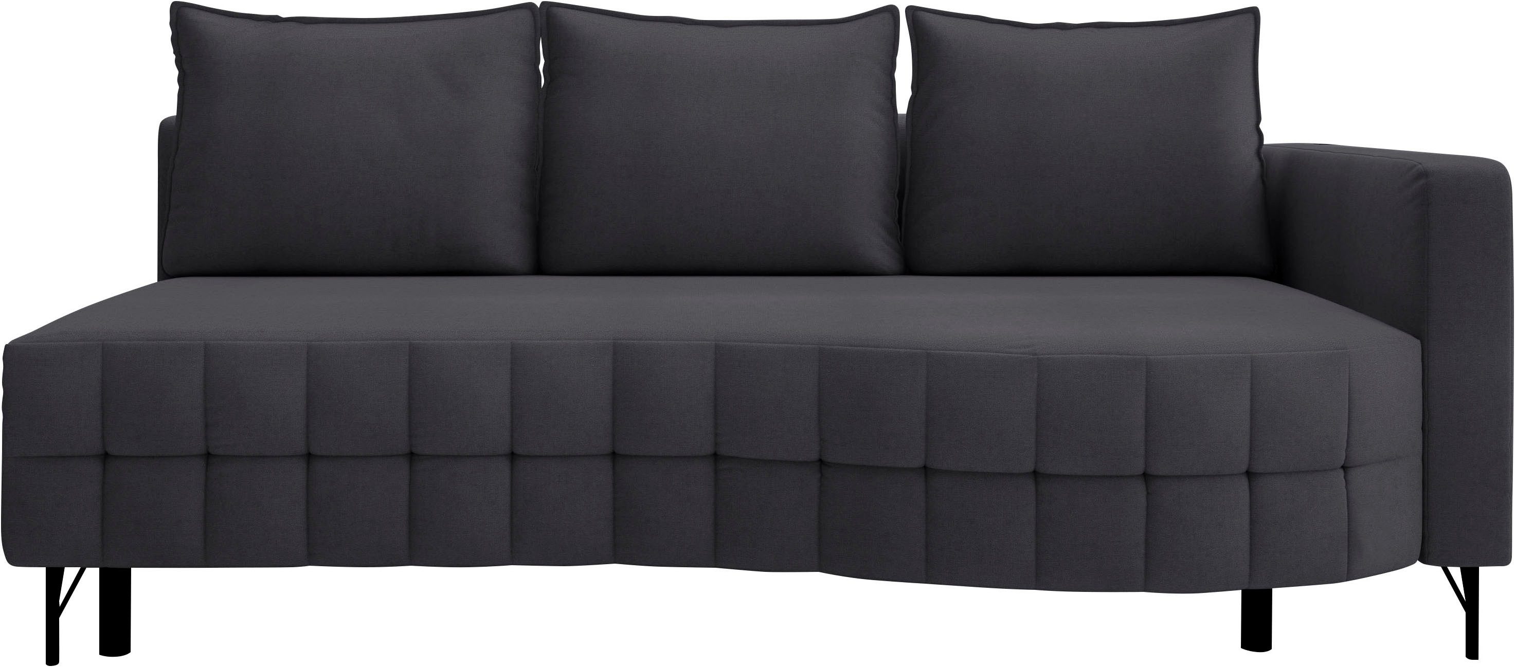 exxpo - sofa fashion Loungebank T wiggy slaapbank met bedfunctie en bedlade, comfortabele bonellvering, super zitcomfort, elegante vormtaal