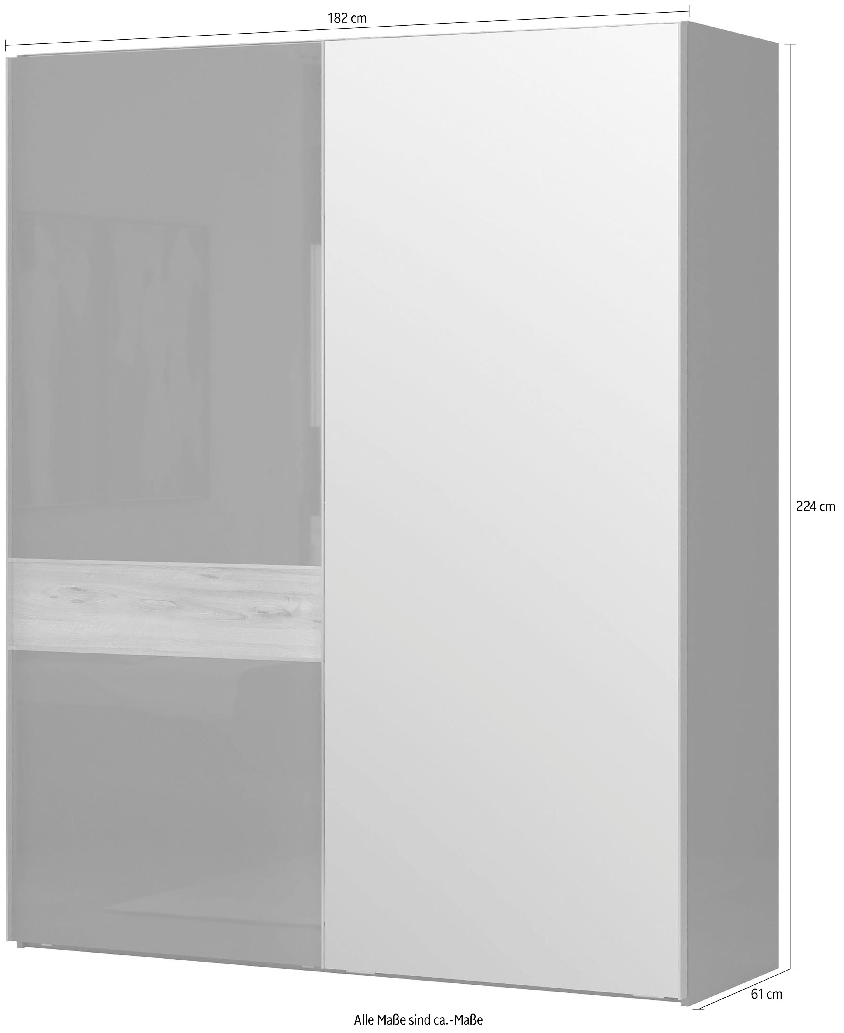 Places of Style Zweefdeurkast Onyx Spiegelkast hoogwaardig UV gelakt, soft-closefunctie