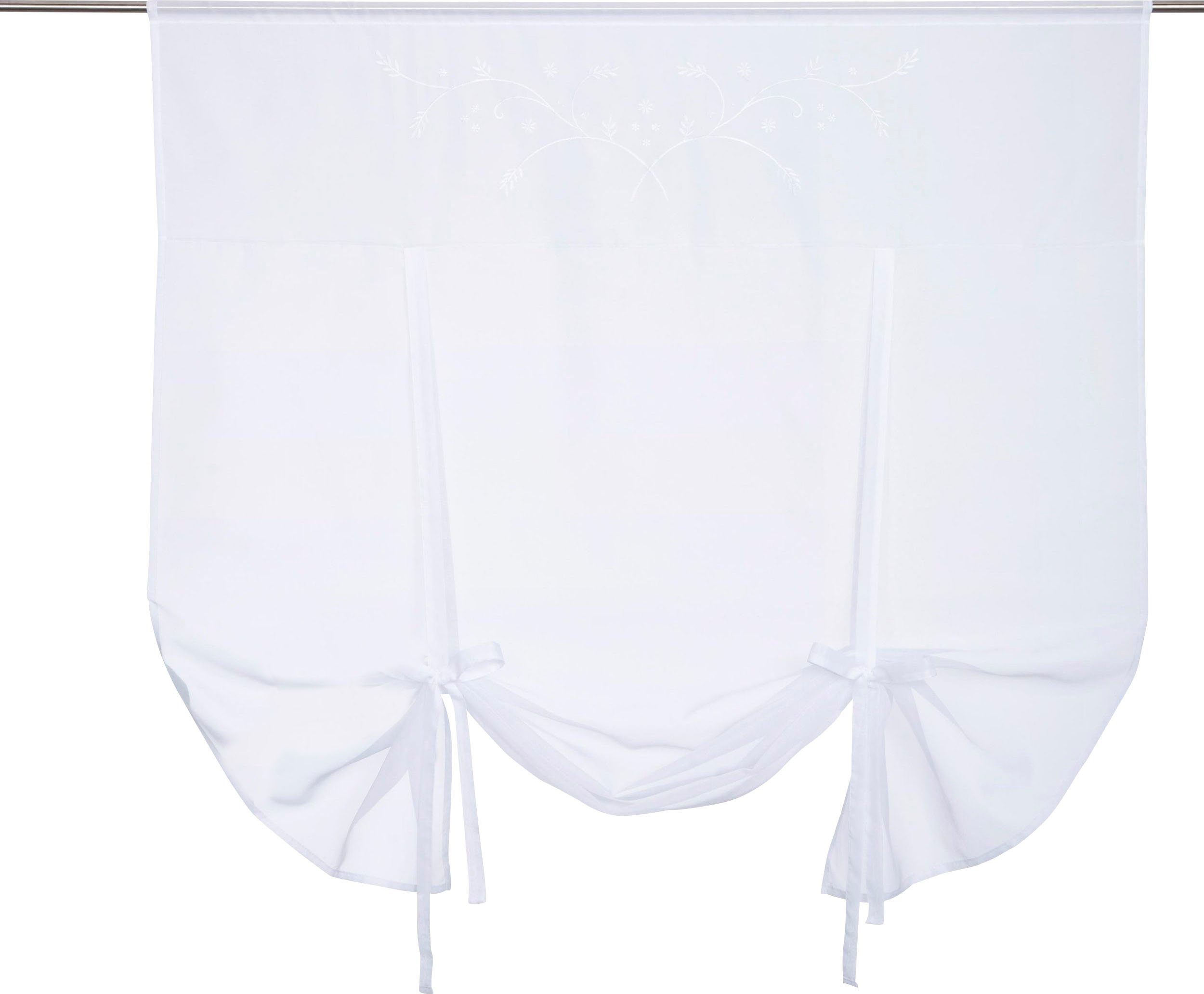 Home affaire Gordijn LULU transparant, voile met borduursel (1 stuk)