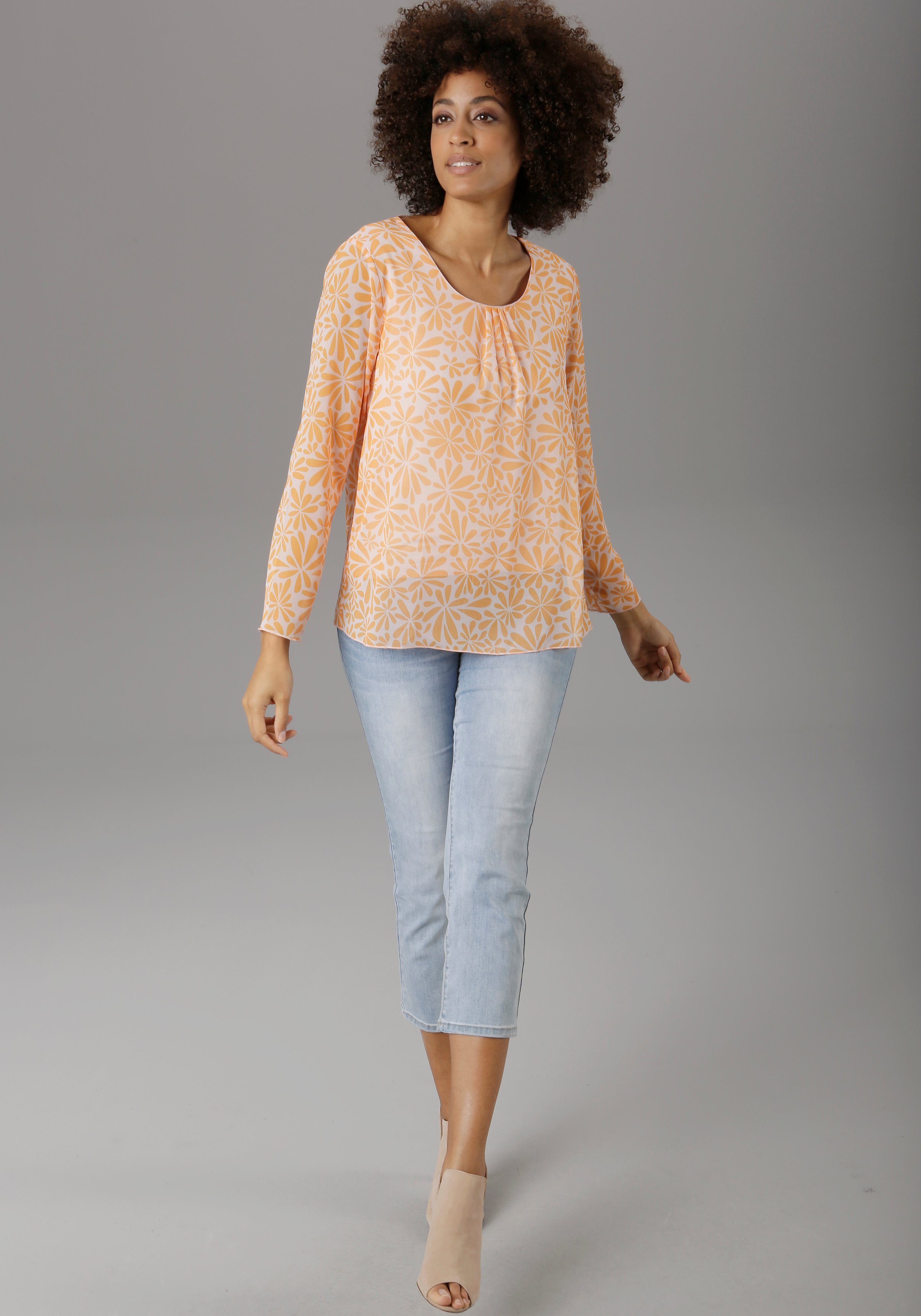 Aniston SELECTED Straight jeans in verkorte cropped lengte