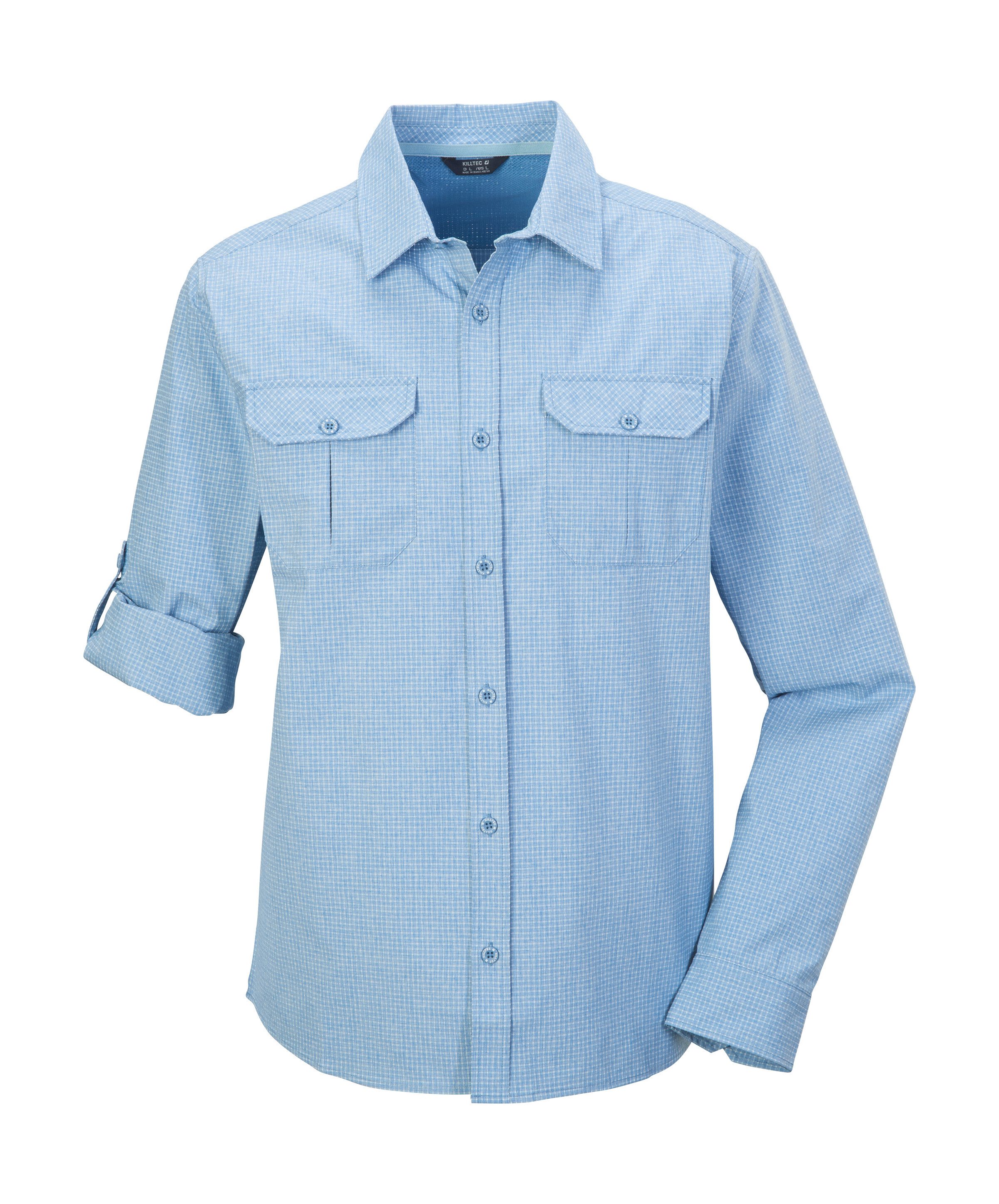 Killtec Functioneel shirt KOS 48 MN WVN SHRT Ademend, sneldrogend, PFAS-vrij geïmpregneerd overhemd