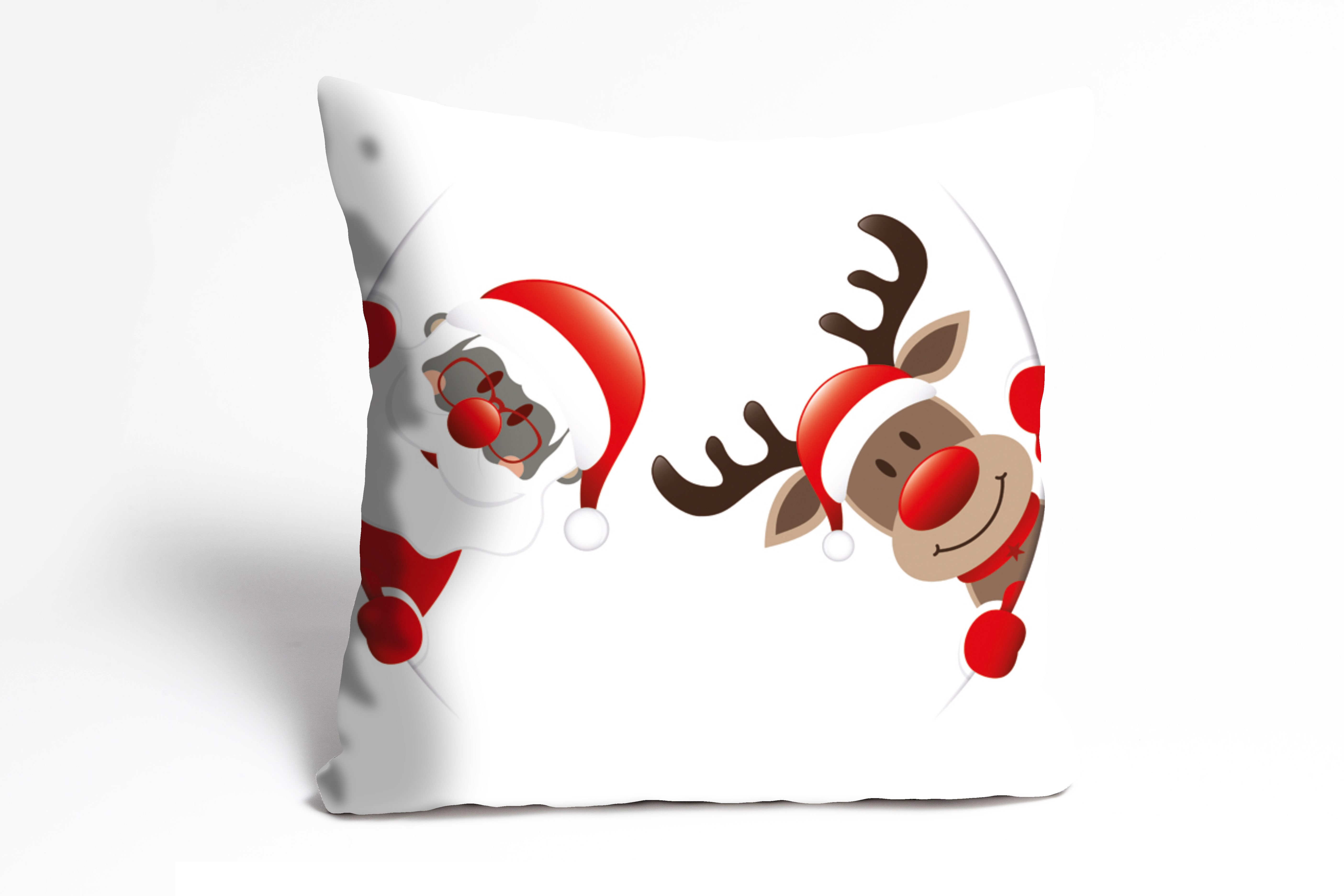 queence Sierkussen Santa Kussenhoes, kerstman, rendier, kerst, feestelijk, winterachtig (1 stuk)