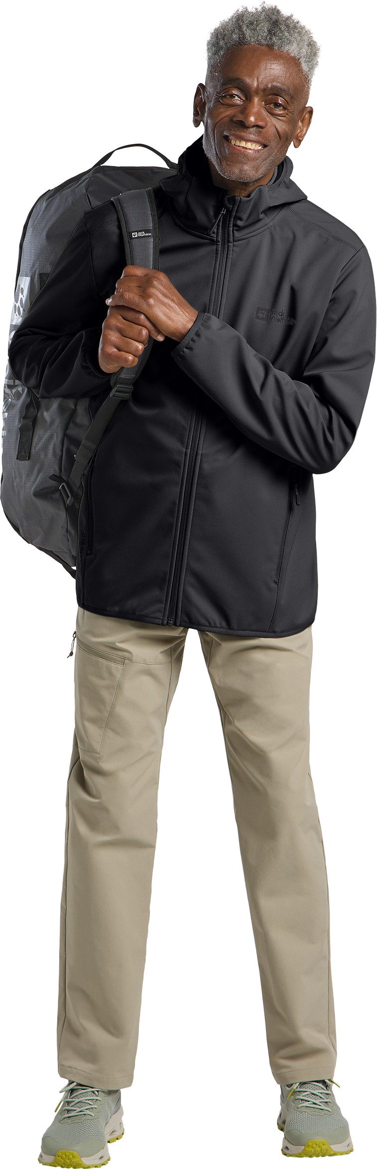 Jack Wolfskin Softshell-jack BORNBERG HOODY winddicht, waterafstotend
