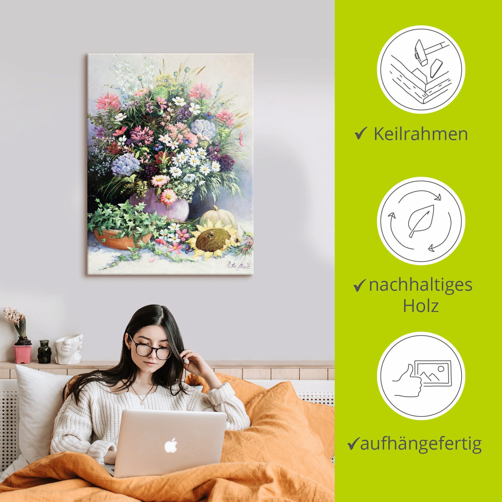 Artland Artprint Seizoenen warmte als artprint op linnen, poster in verschillende formaten maten