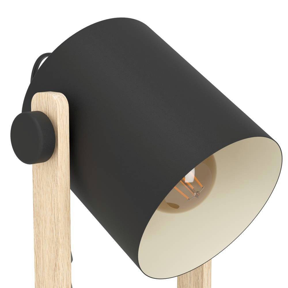 EGLO Tafellamp HORNWOOD Vintage tafellamp, industrieel ontwerp, retro nachtlamp (1 stuk)