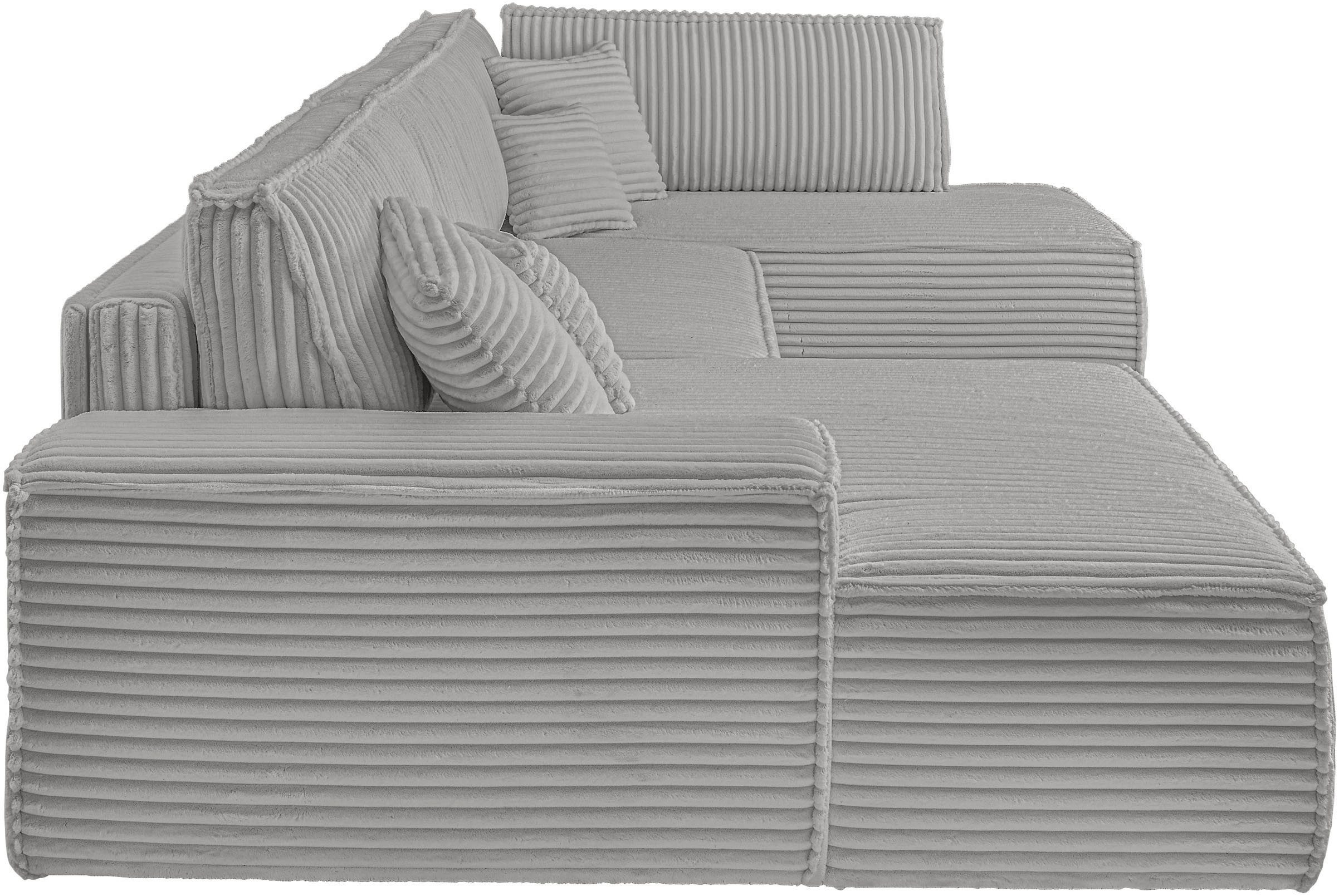 andas Zithoek FINNLEY U-model XXL 329 cm, bedbank, slaapfunctie m. bedkist