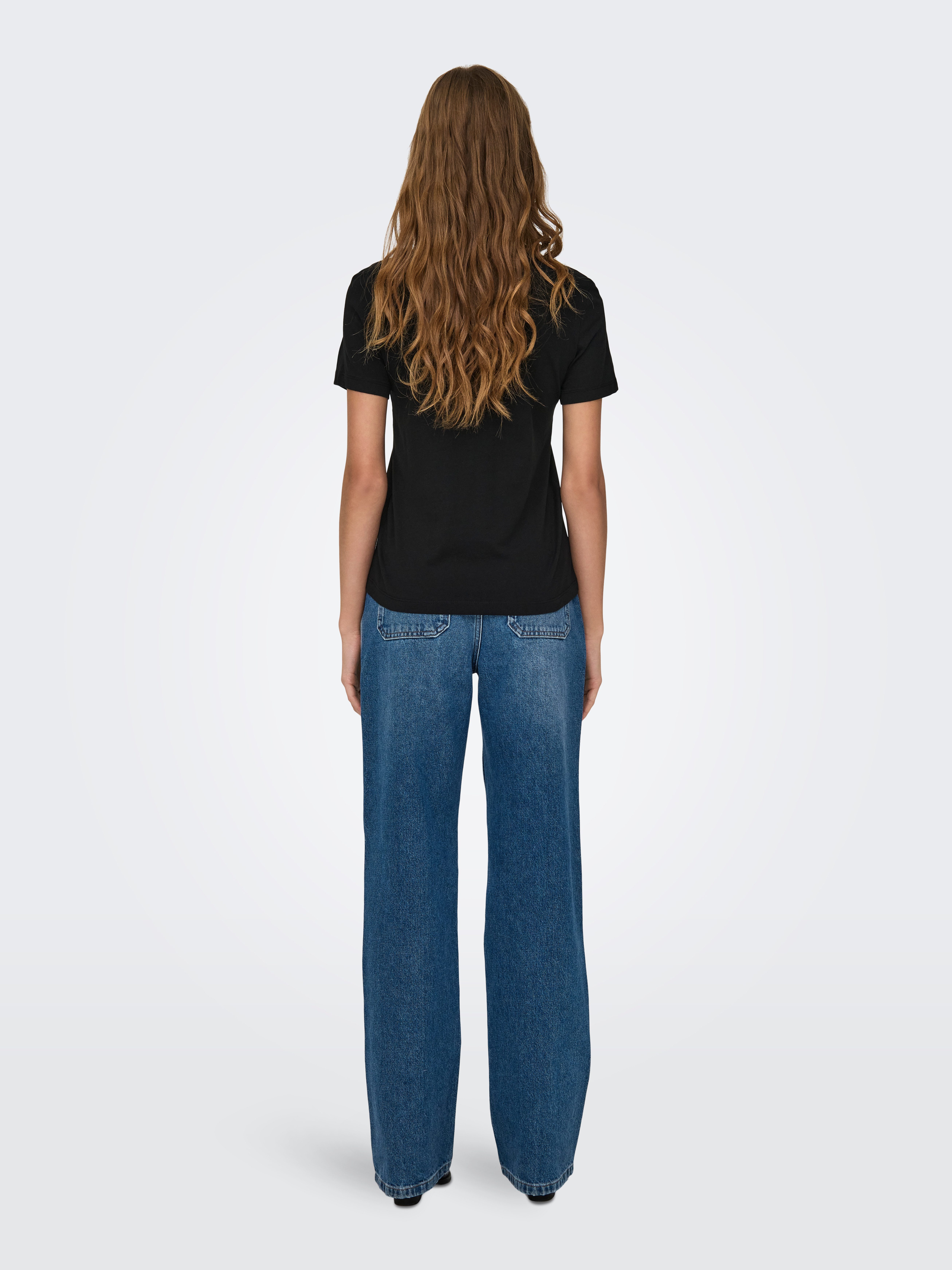 Only Shirt met korte mouwen ONLMICKEY S/S FOIL TOP CS JRS