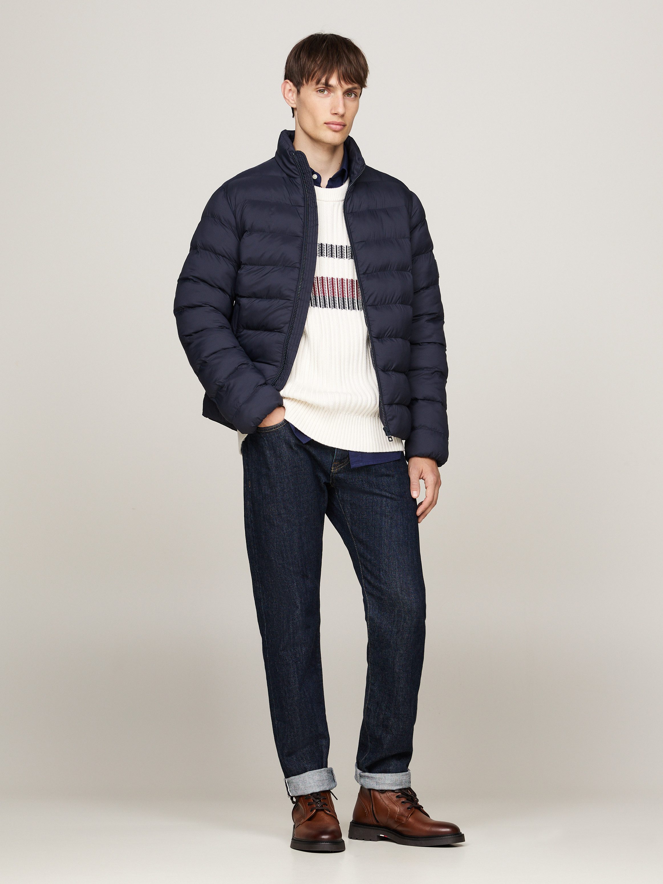 Tommy Hilfiger Gewatteerde jas MID WEIGHT STAND COLLAR JACKET