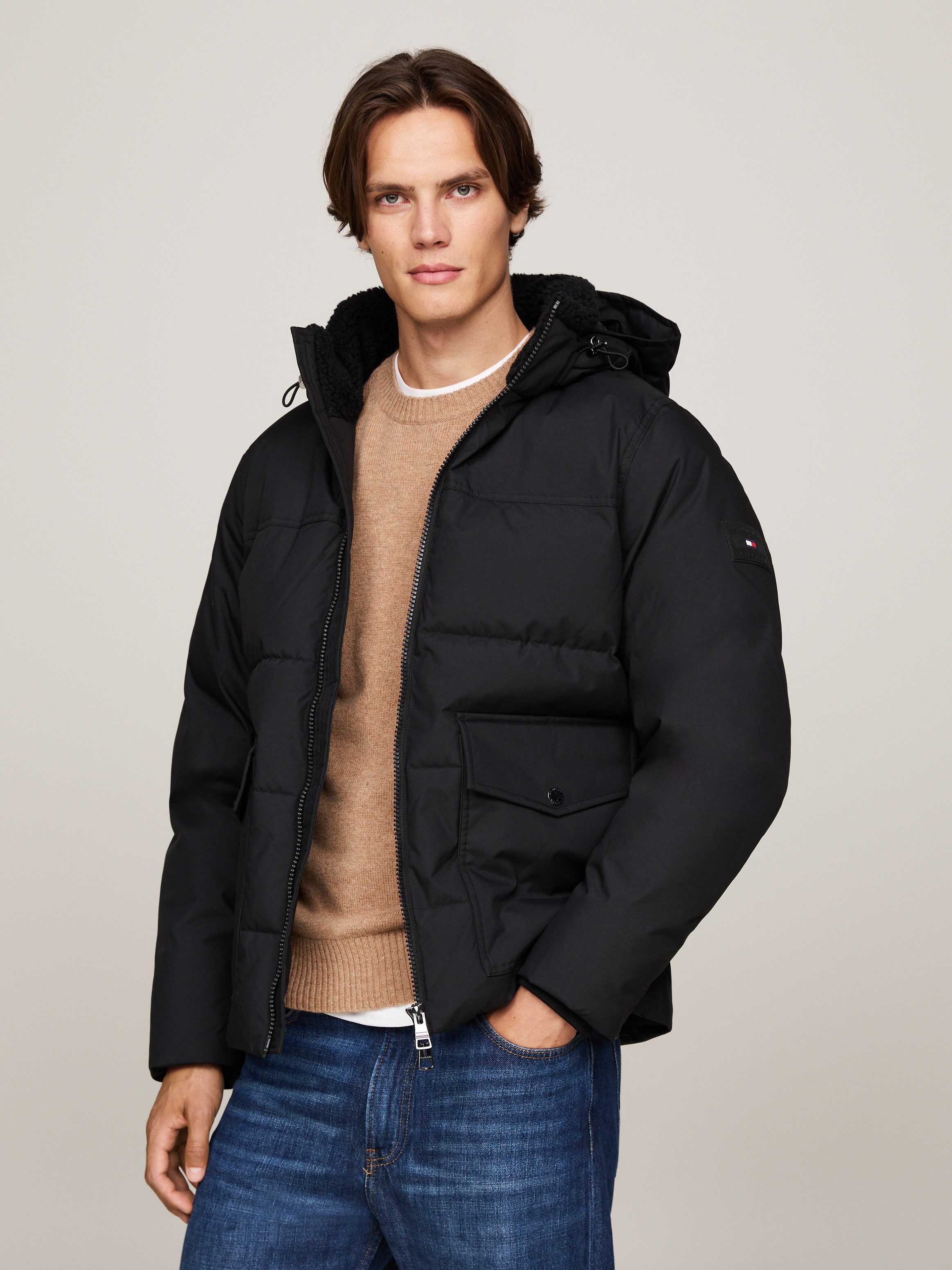 Tommy Hilfiger Parka ROCKIE UTILITY HOODED JACKET Afneembare capuchon met koord, 2-weg rits