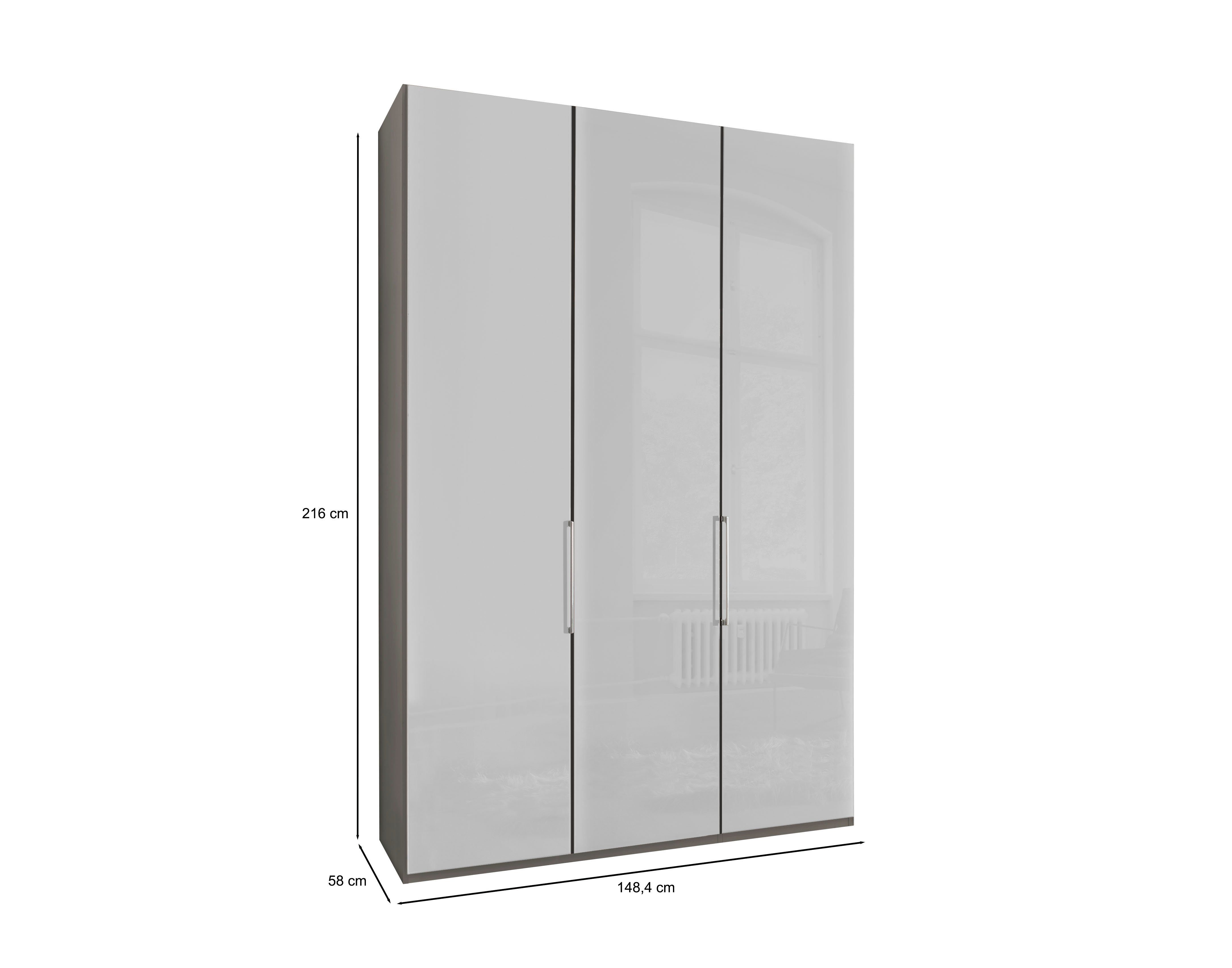 WIEMANN Draaideurkast Monaco, made in Germany, chic glazen front, in verschillende kleuren,