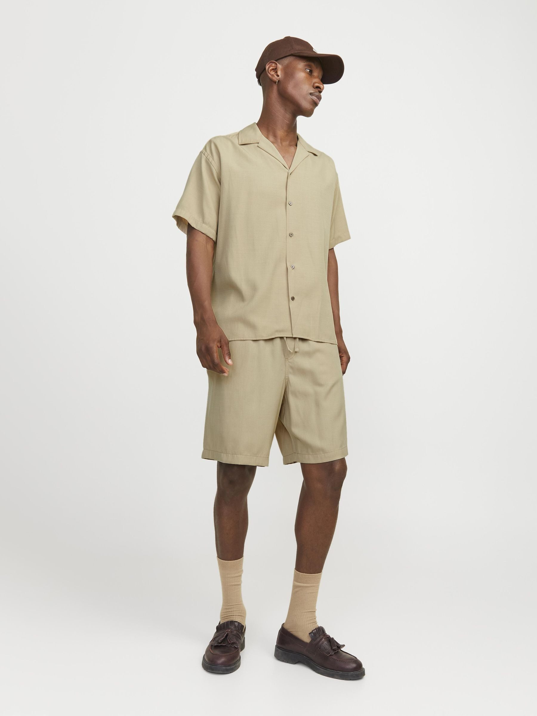 Jack & Jones Overhemd met korte mouwen JPRCCAARON TENCEL RESORT SHIRT S/S LN
