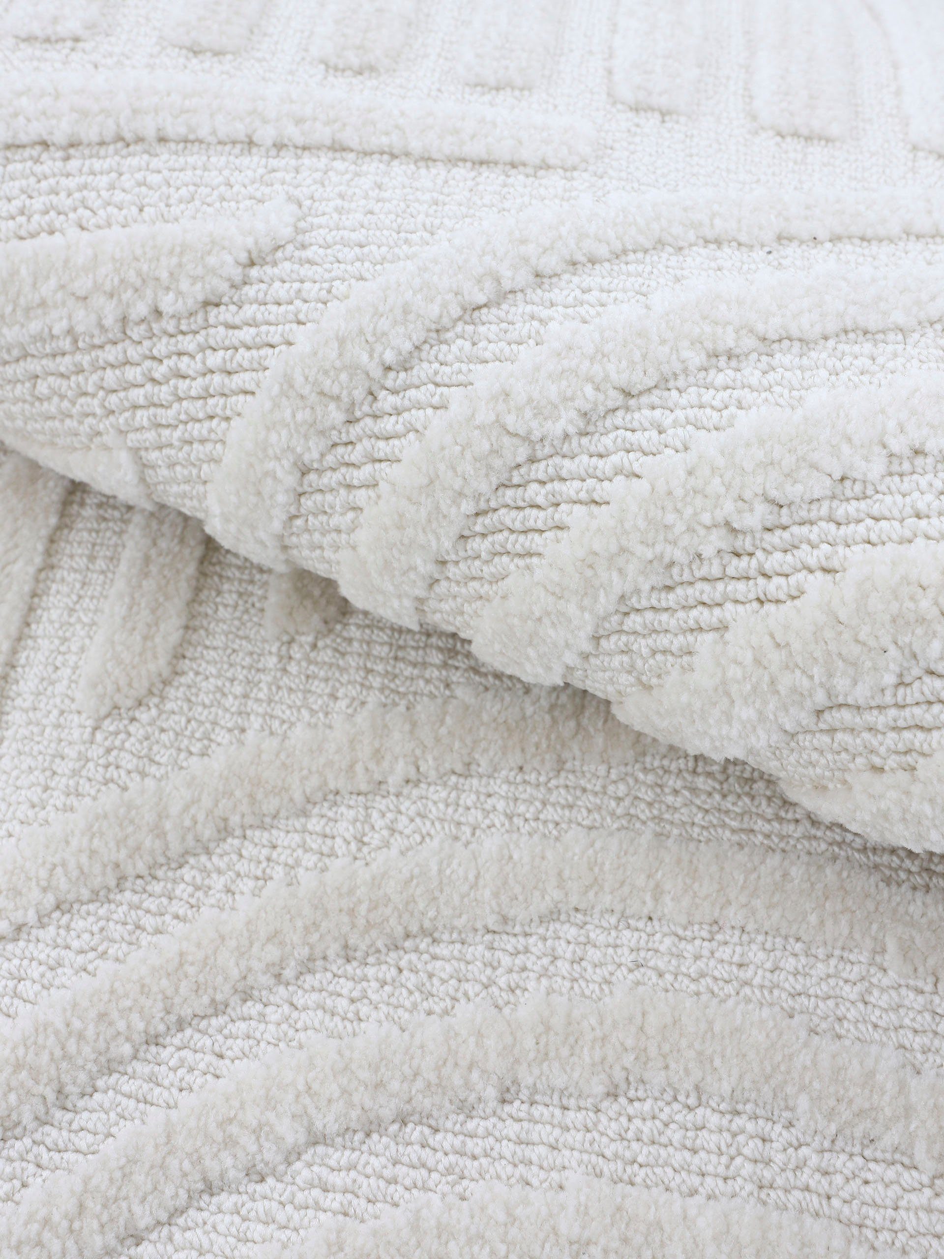 carpetfine Vloerkleed Holly 4 - Soft Touch Microvezel Tapijt Boho Scandi, zachte dichte getufte hoog-laag structuur, woonkamer
