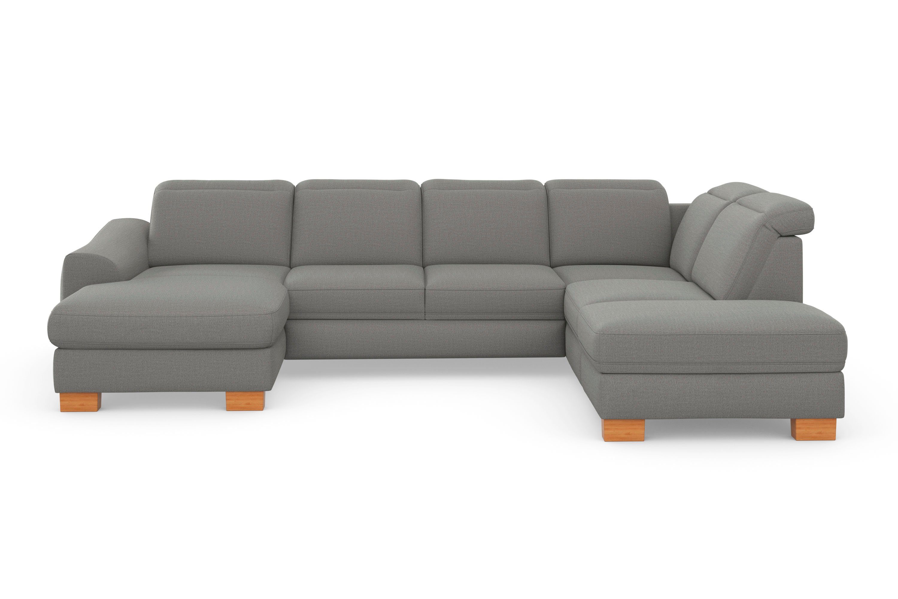sit&more Zithoek Dundee U-vorm met binnenvering en massief houten poten, naar keuze met verstelbare hoofdsteun