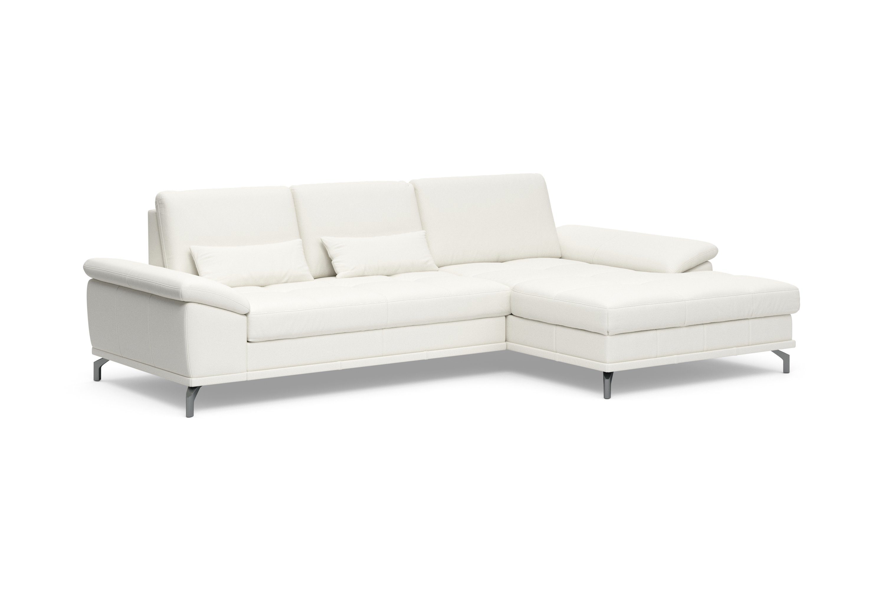 Places of Style Hoekbank Costello L-vorm, met zitdiepteverstelling, armleuningverstelling en