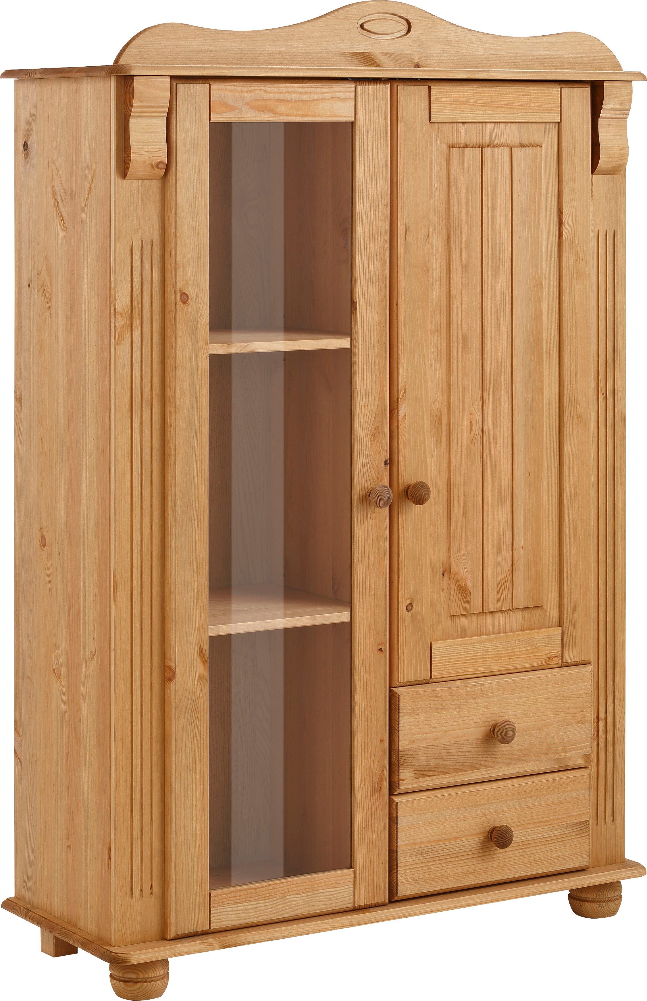 Home affaire Highboard ADELE Opbergkast, 2-deurs, hoogte 135 cm, van massief dennenhout, FSC®