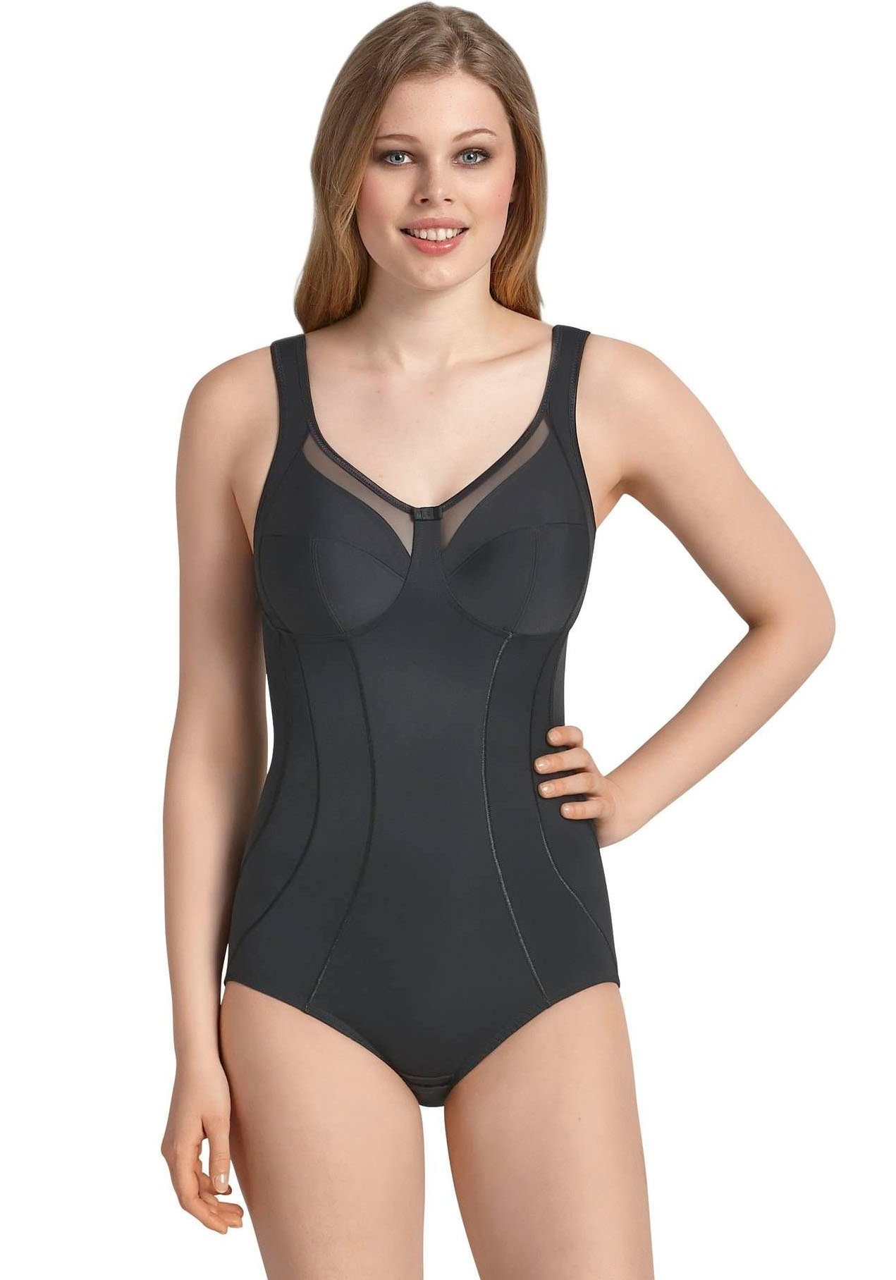 Anita Comfort Corrigerende body Comfort-corselet Clara Art korset, figuur flatterend, slanker makend, vormend dames body's maat 105 C zwart