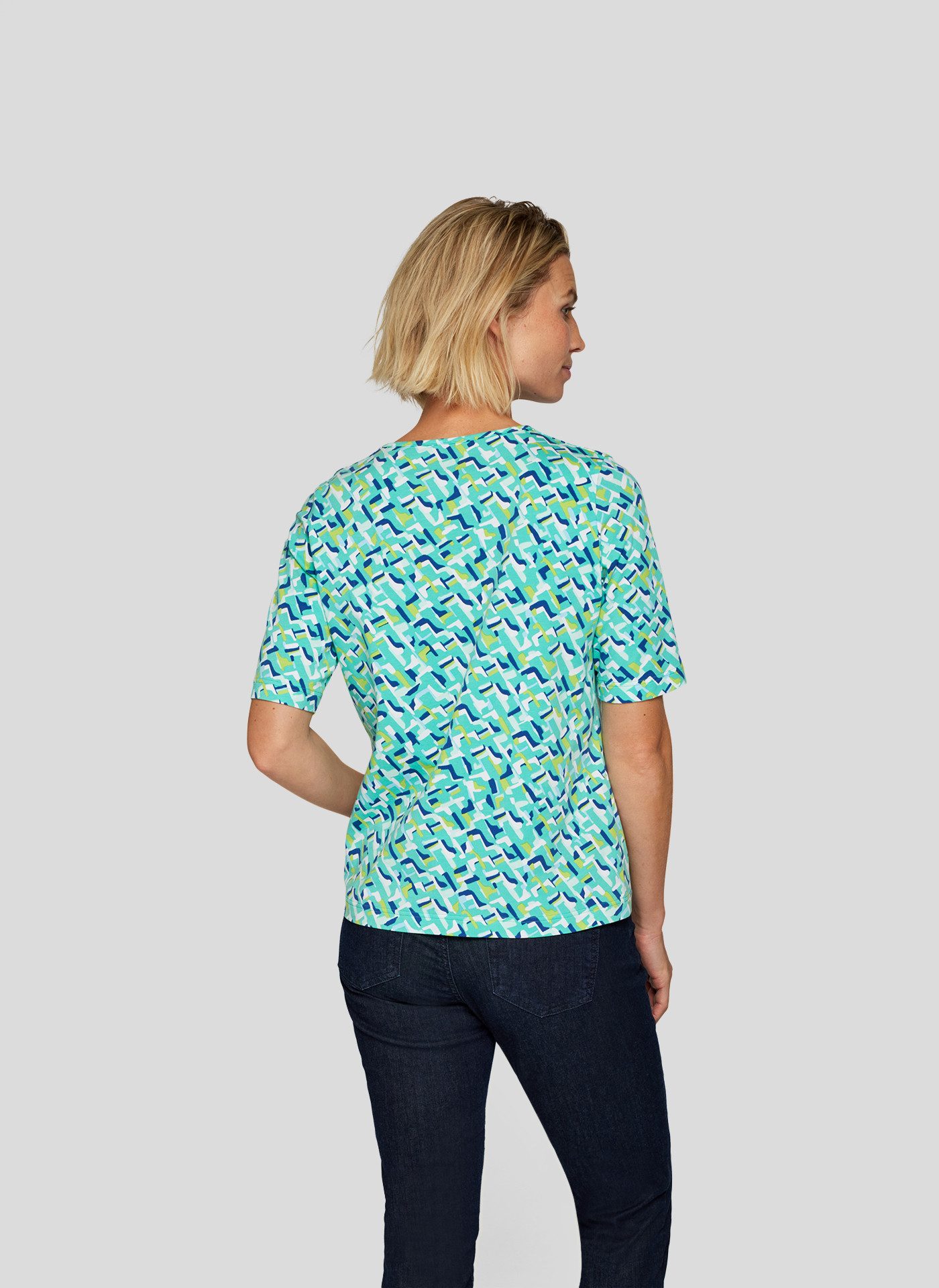 Rabe Shirt met ronde hals halfarm, met grafisch patroon