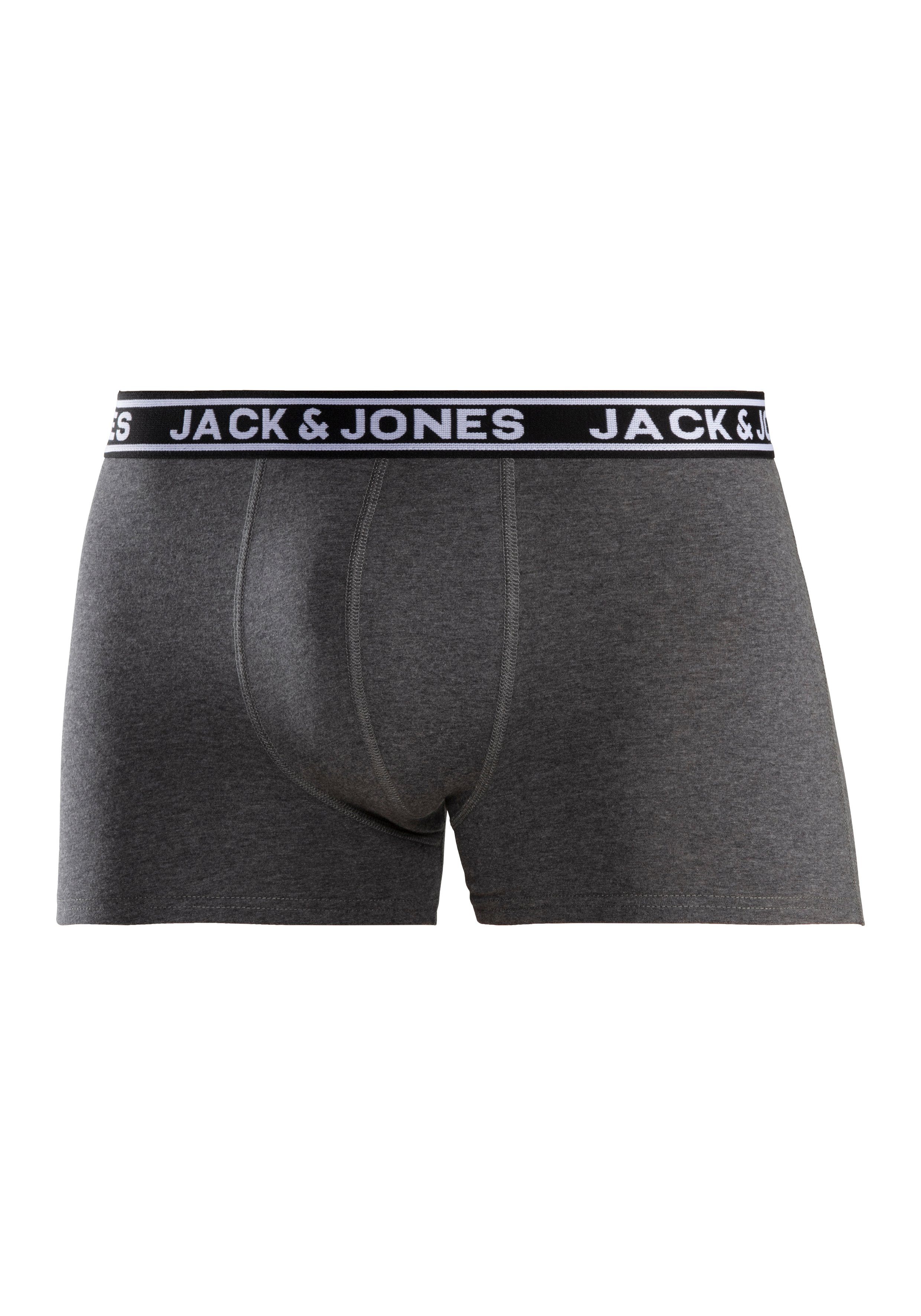 Jack & Jones Trunk JACCRISP in 6-pack met logoband en stretchcomfort effen met kleuraccent, modieus, nauwsluitend, katoenmix (set, 6 stuks)