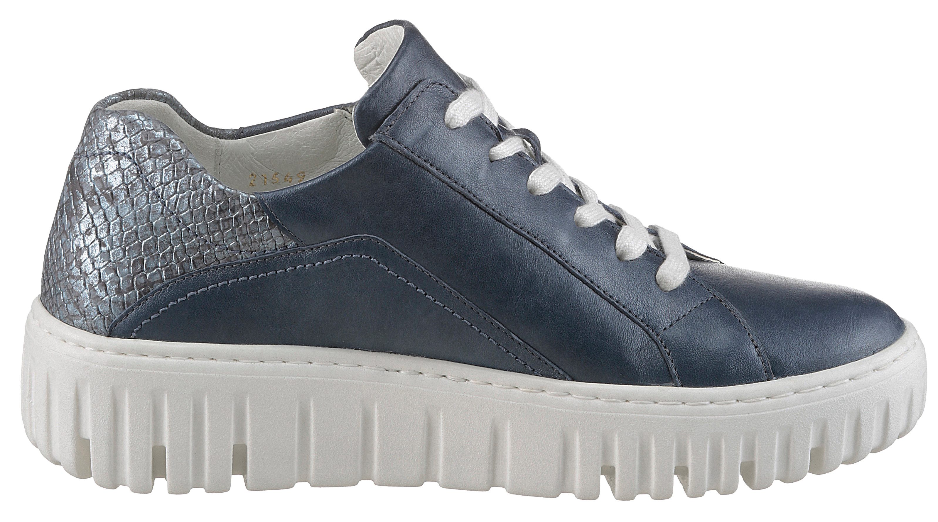 Waldläufer Plateausneakers H-LIVIA , veterschoenen, lage schoen, vrijetijdsschoen met buitenrits