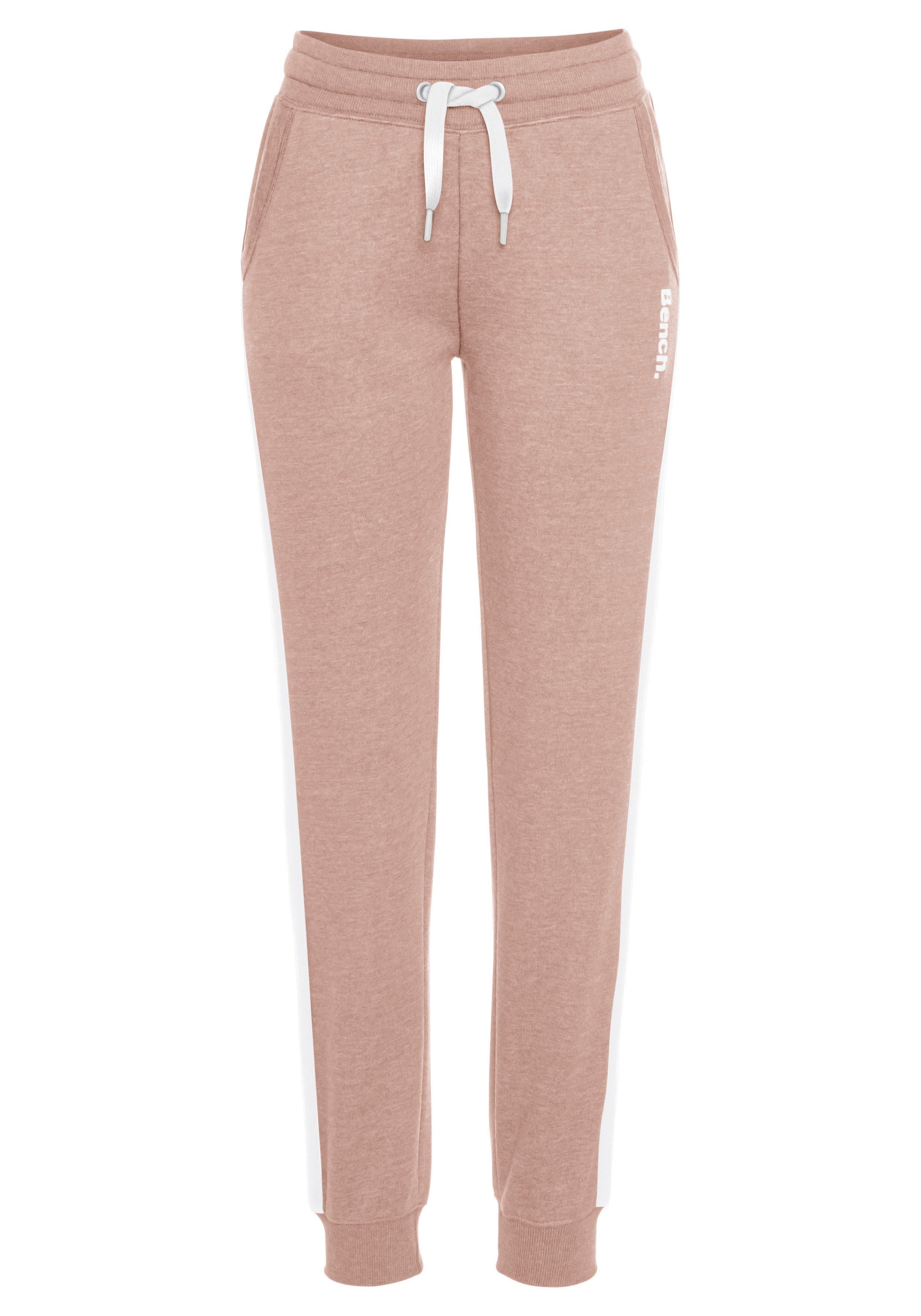 Bench. Loungewear Sweatbroek met strepen opzij en smalle pijpen