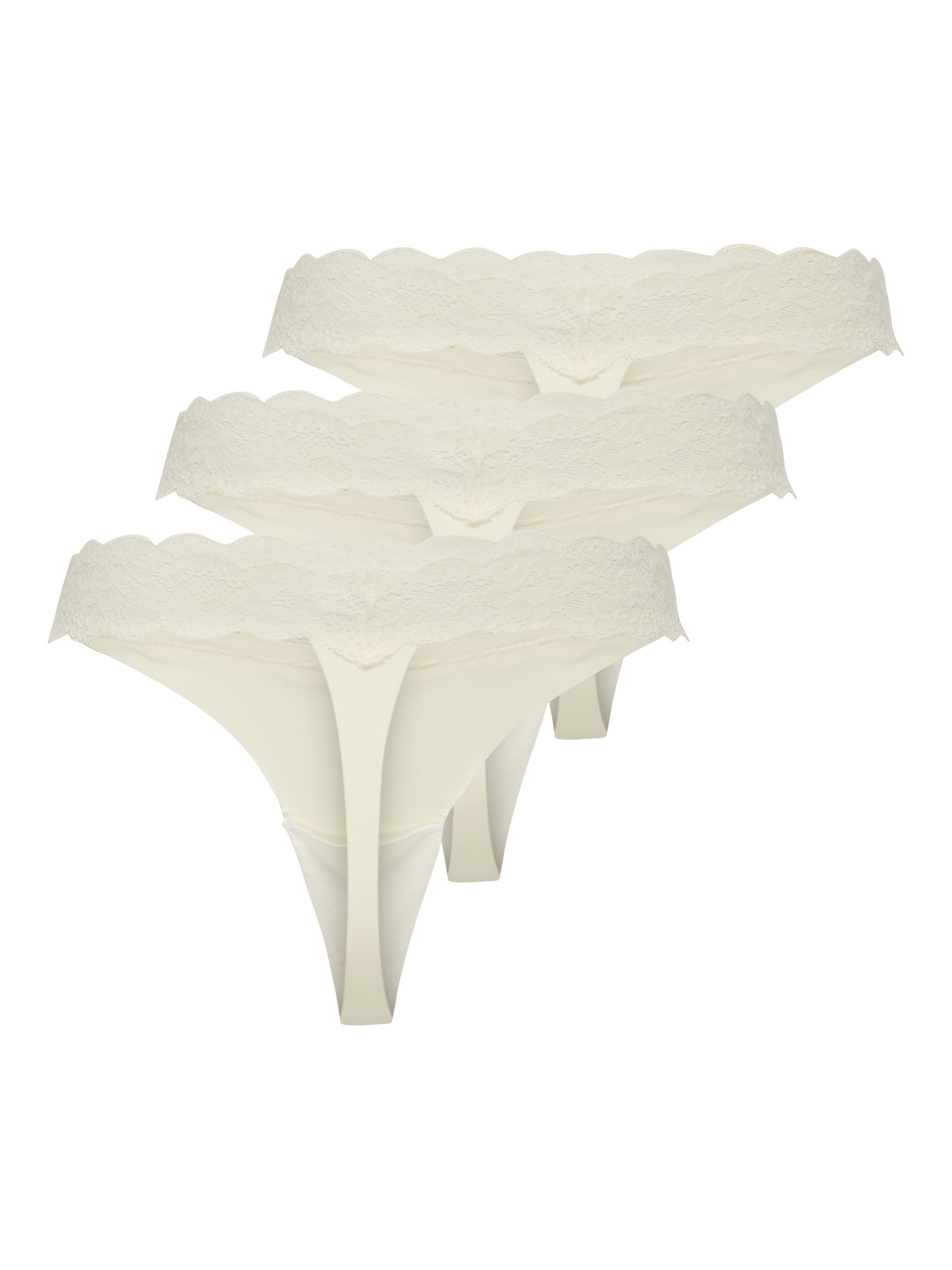Only Tanga ONLCHLOE LACE S.S THONG 3-PACK ACC (set, 3 stuks)