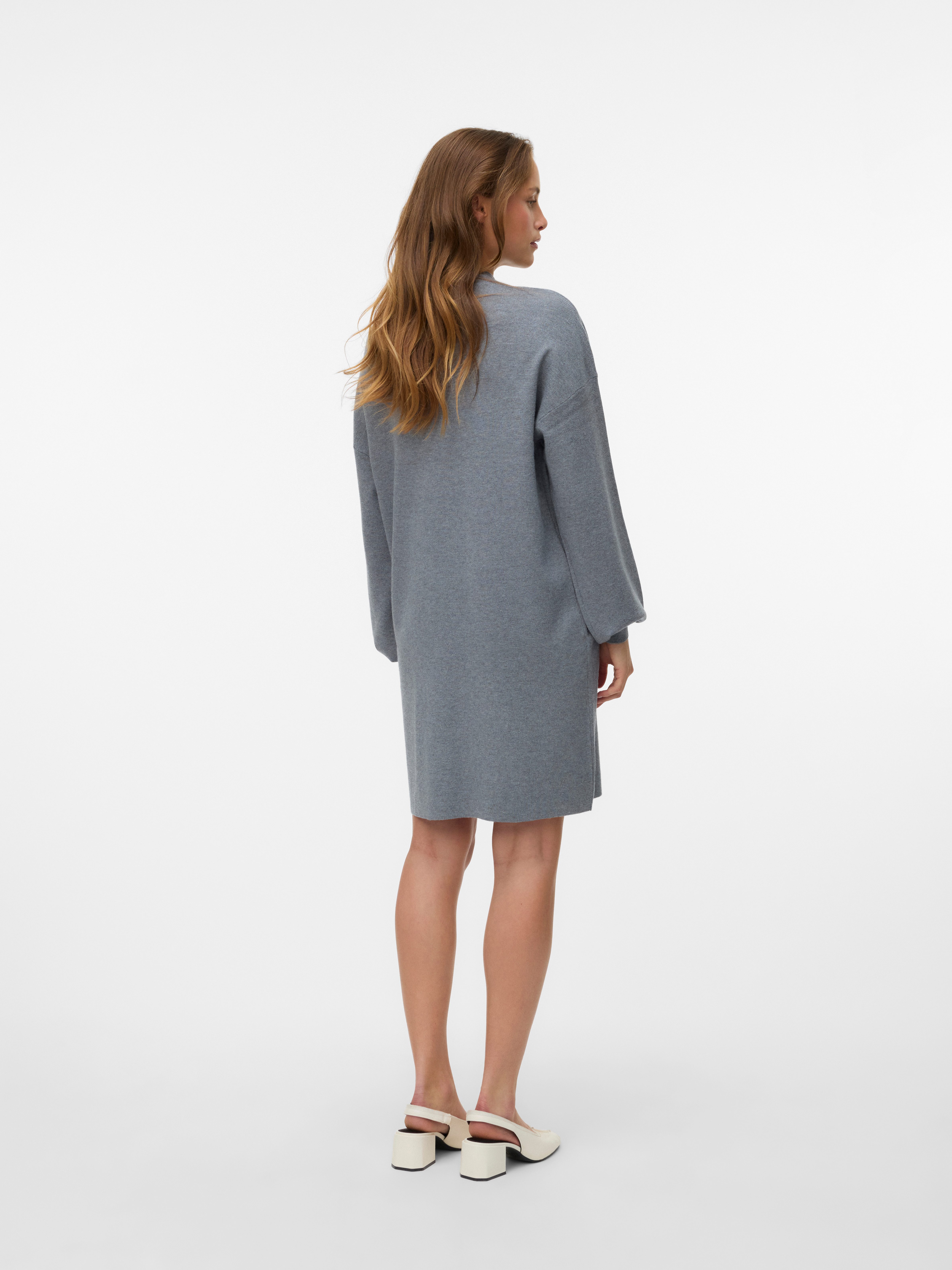 Vero Moda Gebreide jurk VMNANCY LS FUNNELNECK DRESS GA NOOS