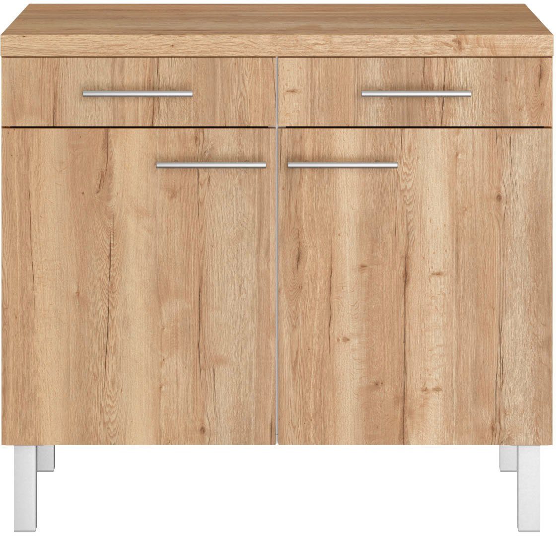 OPTIFIT Onderkast Breedte 100 cm, 2 deuren, 2 laden onderkasten beige