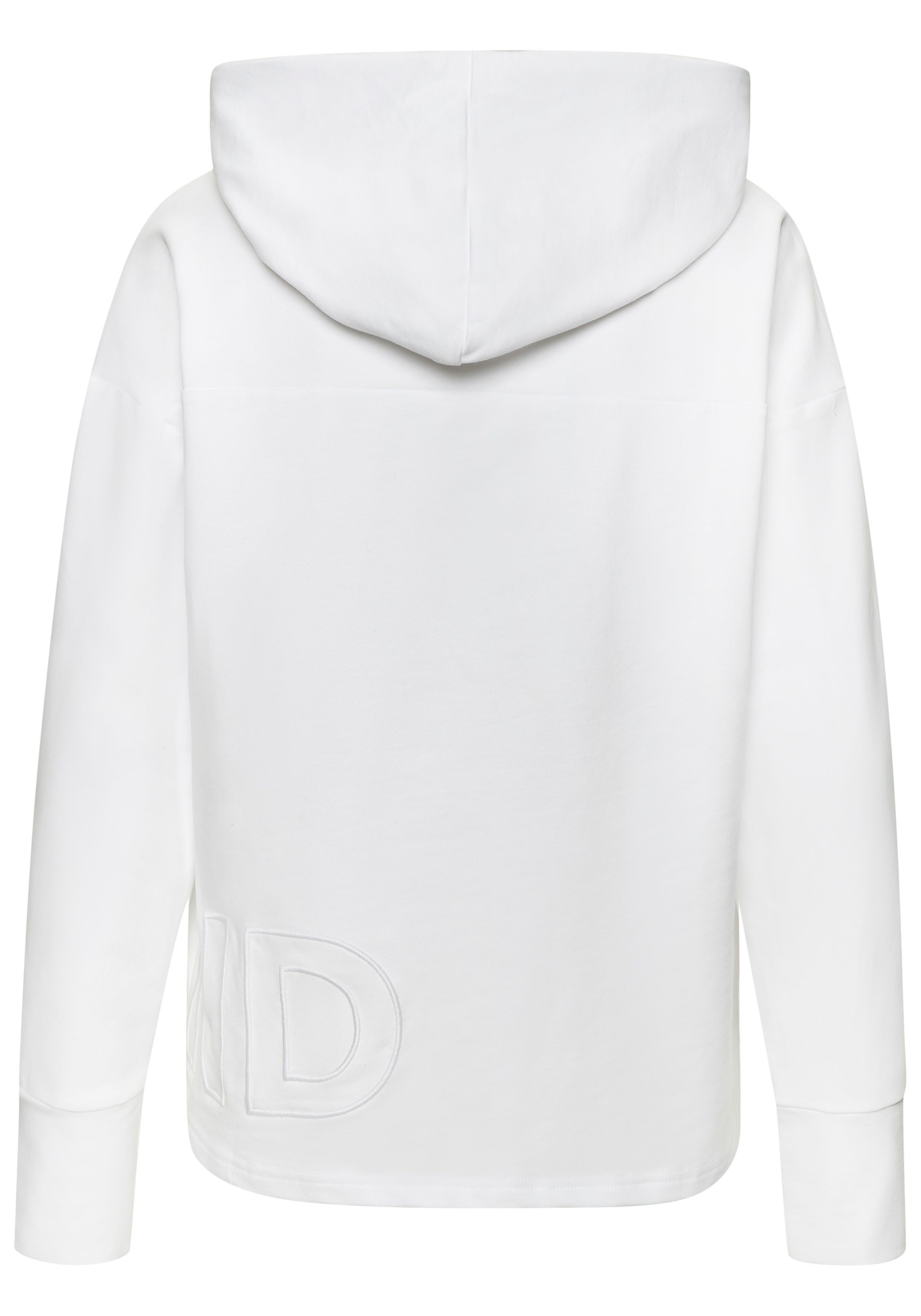 Elbsand Hoodie ELGIN met logo-borduurwerk, losse hoodie van elastische katoen