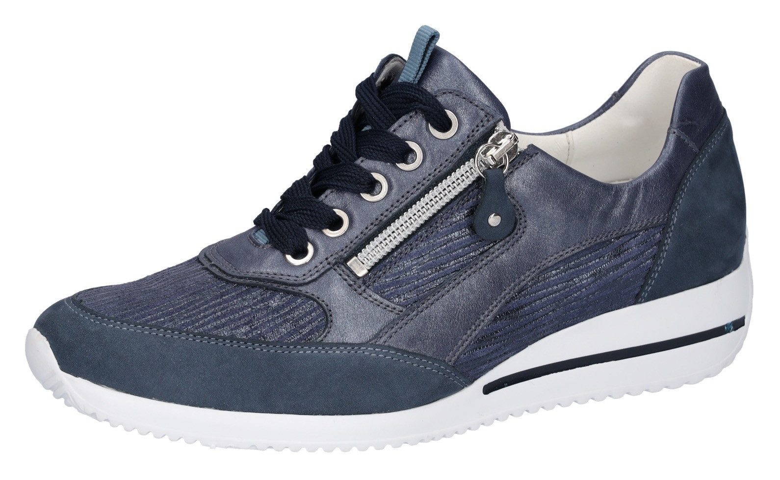 Waldläufer Sneakers met sleehak HIMONA , lage schoen, veterschoen, comfortabele schoen met ritssluiting