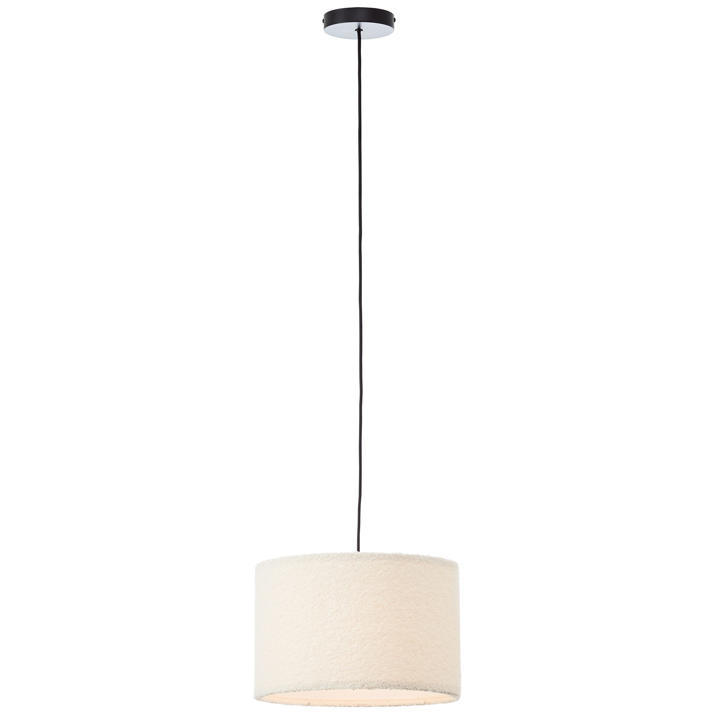 Brilliant Leuchten Hanglamp Teddy zachte teddy stof, 150 x 35 cm, e27, inkortbaar, textiel, beige