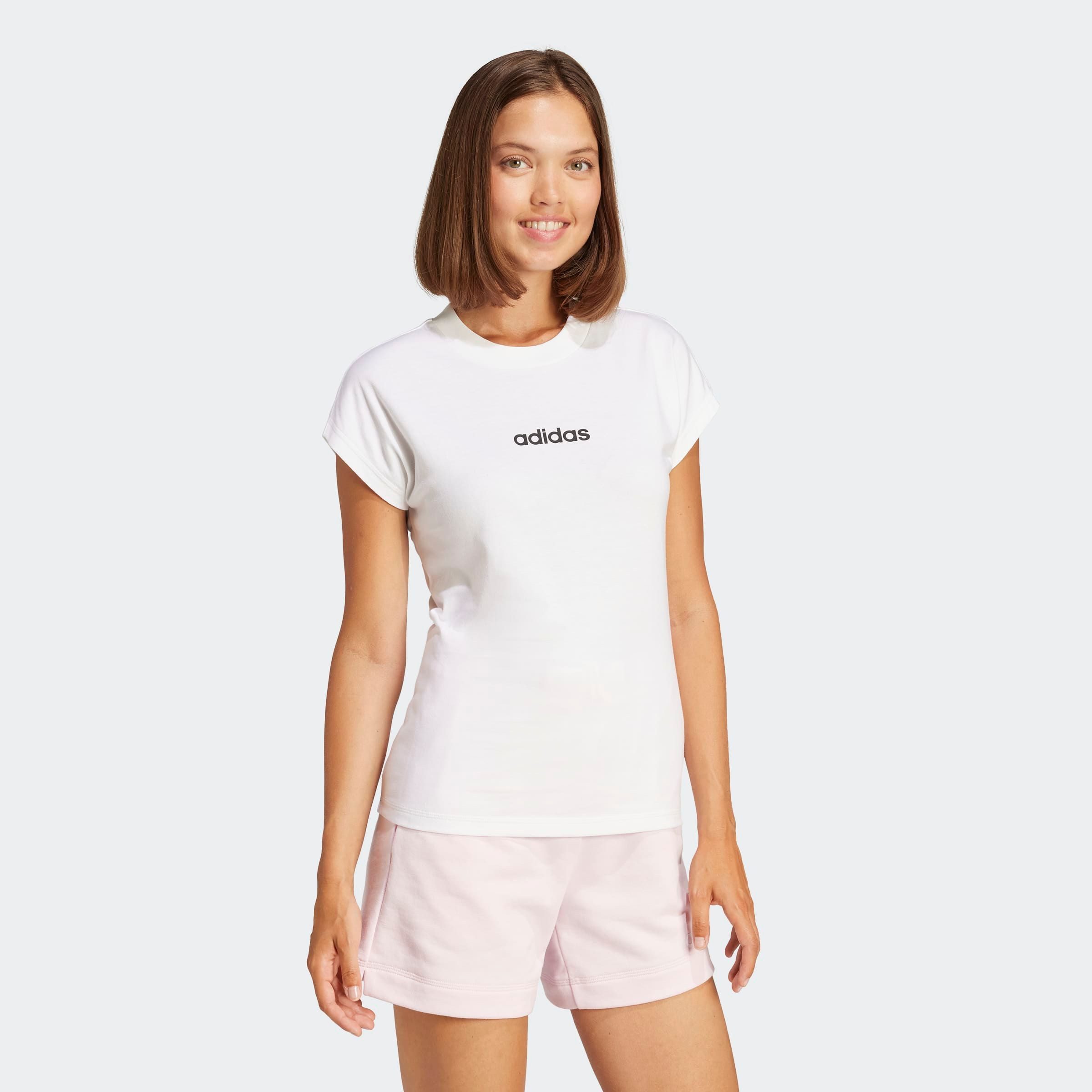 adidas Sportswear T-shirt W LIN SJ T Basic T-shirt van zacht materiaal