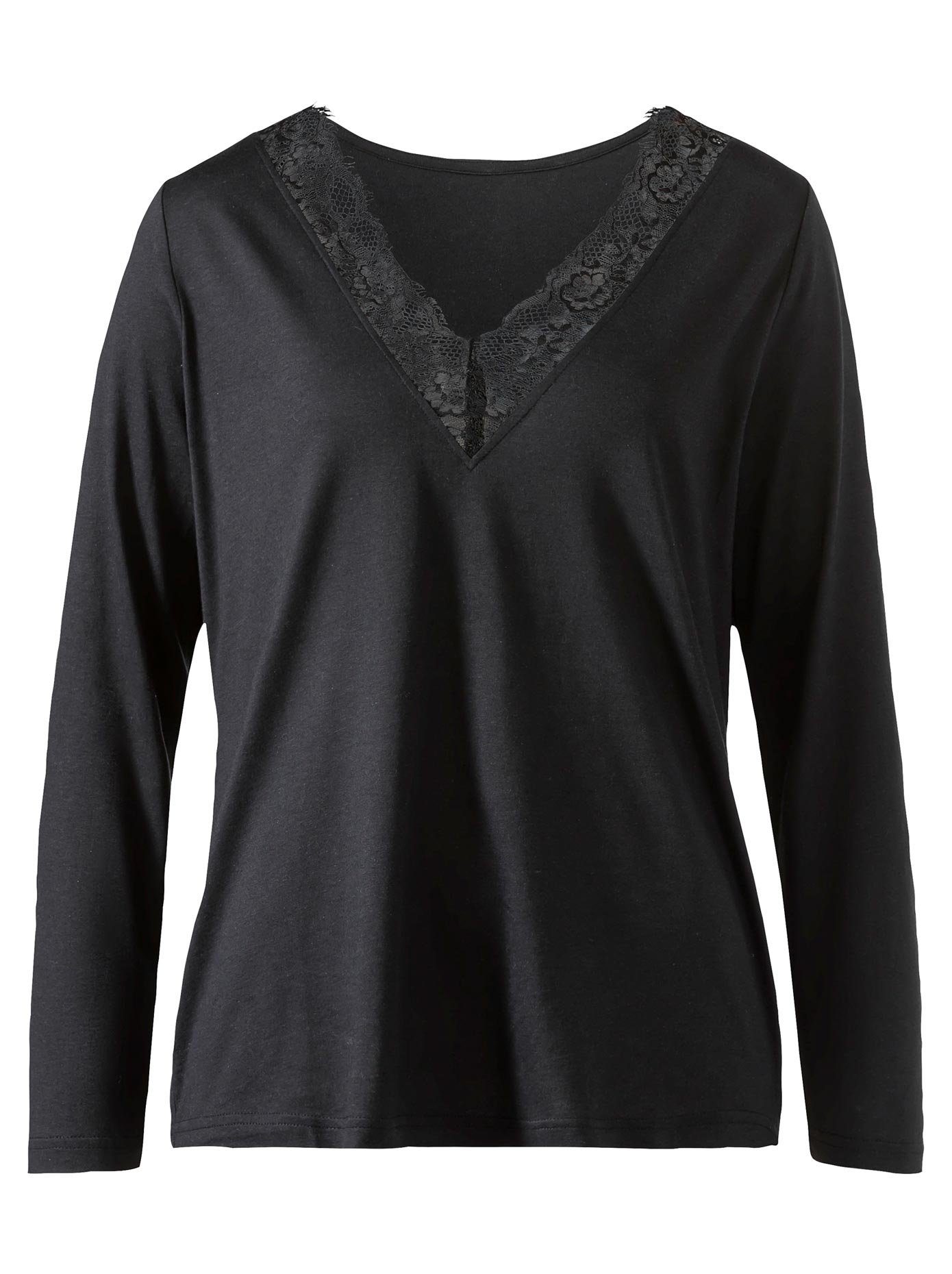 Lady Shirt met V-hals Shirt (1-delig)