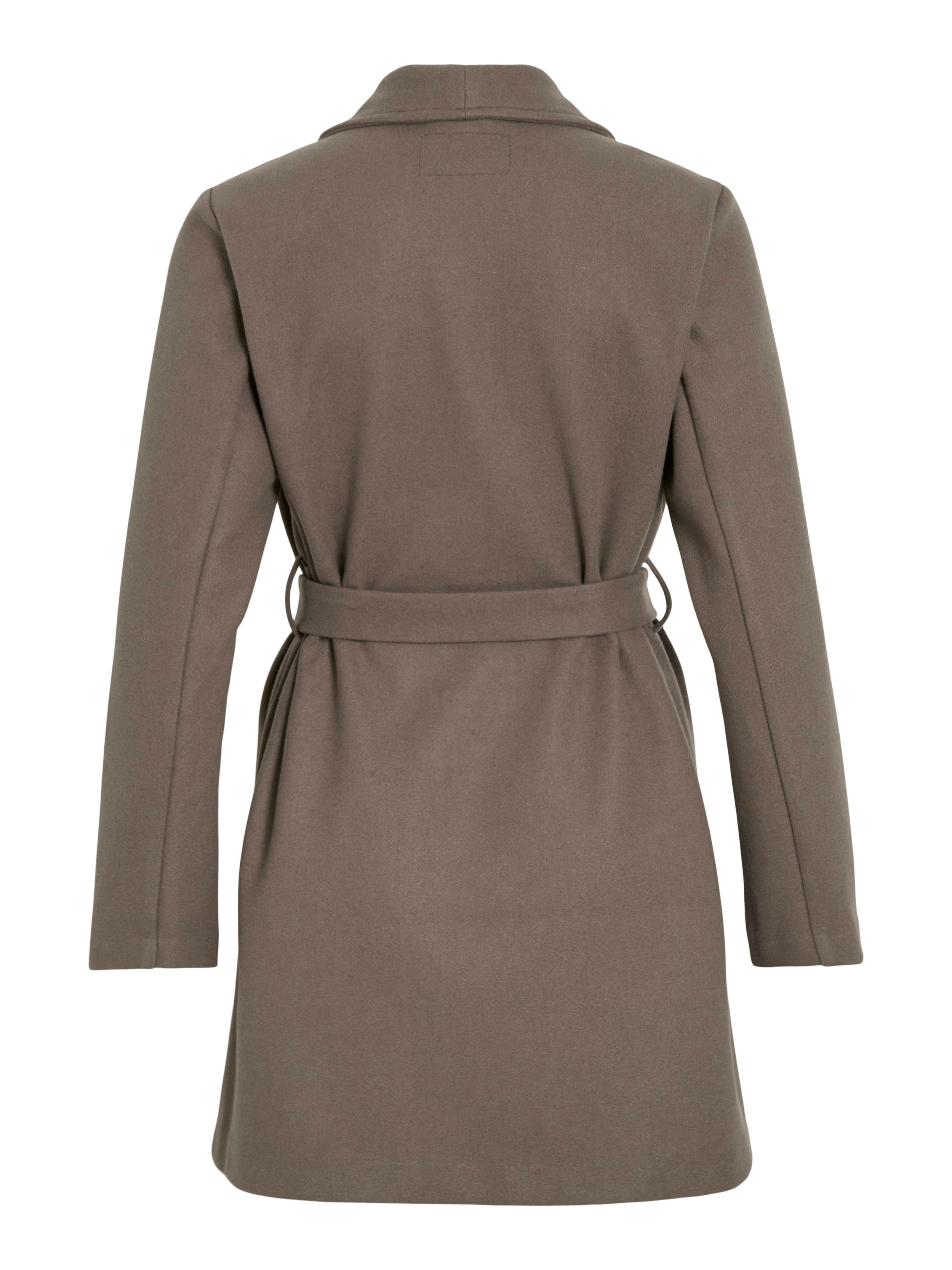 Vila Korte jas VICOOLEY COLLAR BELT COAT - NOOS