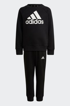 adidas sportswear trainingspak essentials logo french terry jogginganzug (2-delig) zwart