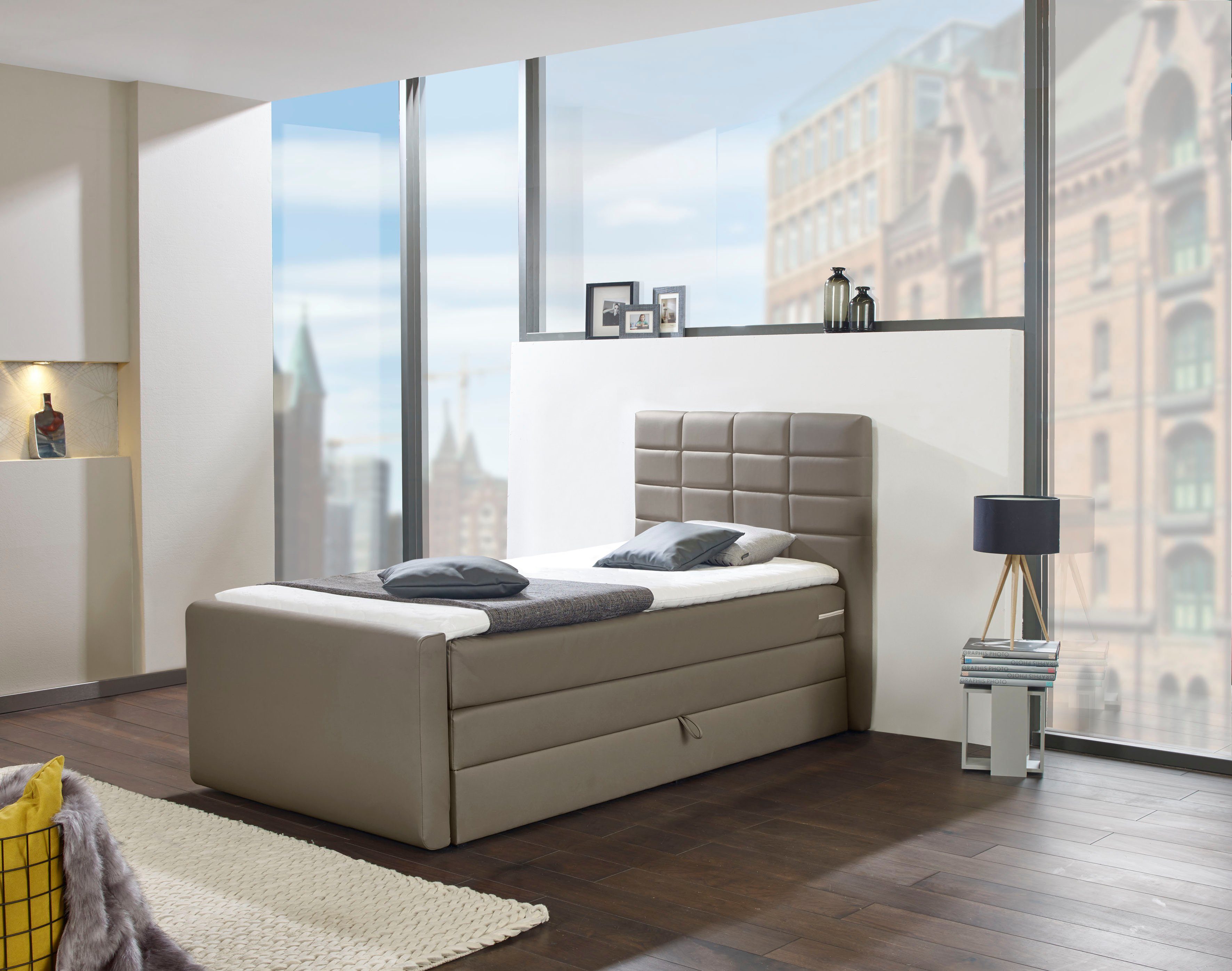 INOSIGN Boxspring Lethbridge incl. bedbox en matrastopper, twee matrastypes in h2