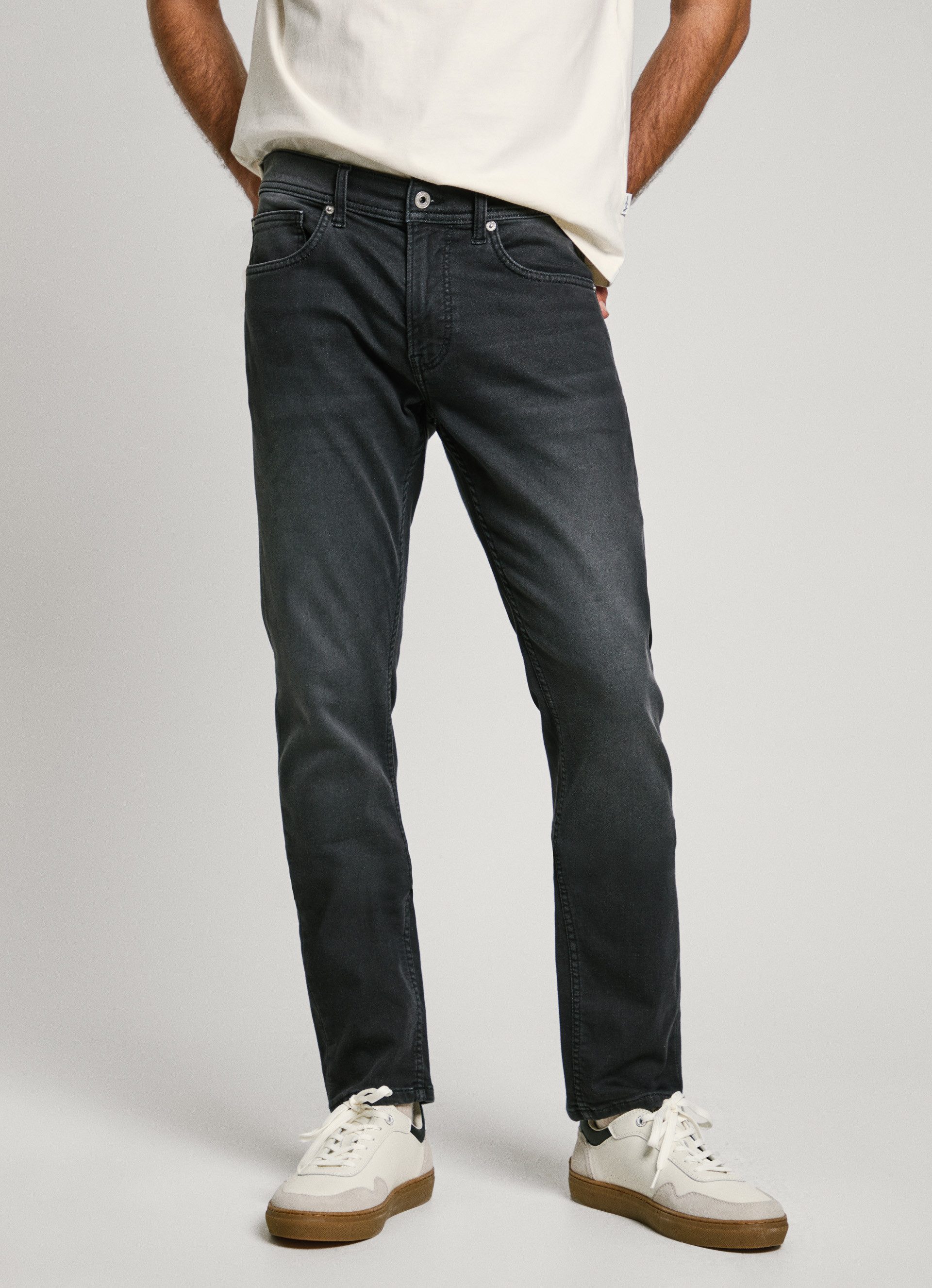 Pepe Jeans Slim fit jeans SLIM GYMDIGO JEANS, zeer elastisch heren slim fit jeans maat 36 blauw