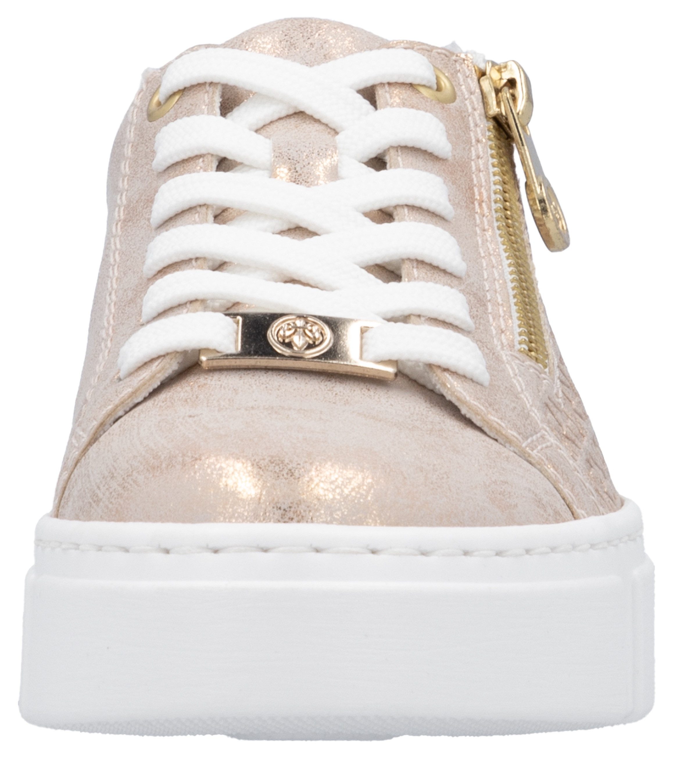 Rieker Plateausneakers , vrijetijdsschoen, lage schoen, veterschoen met rits