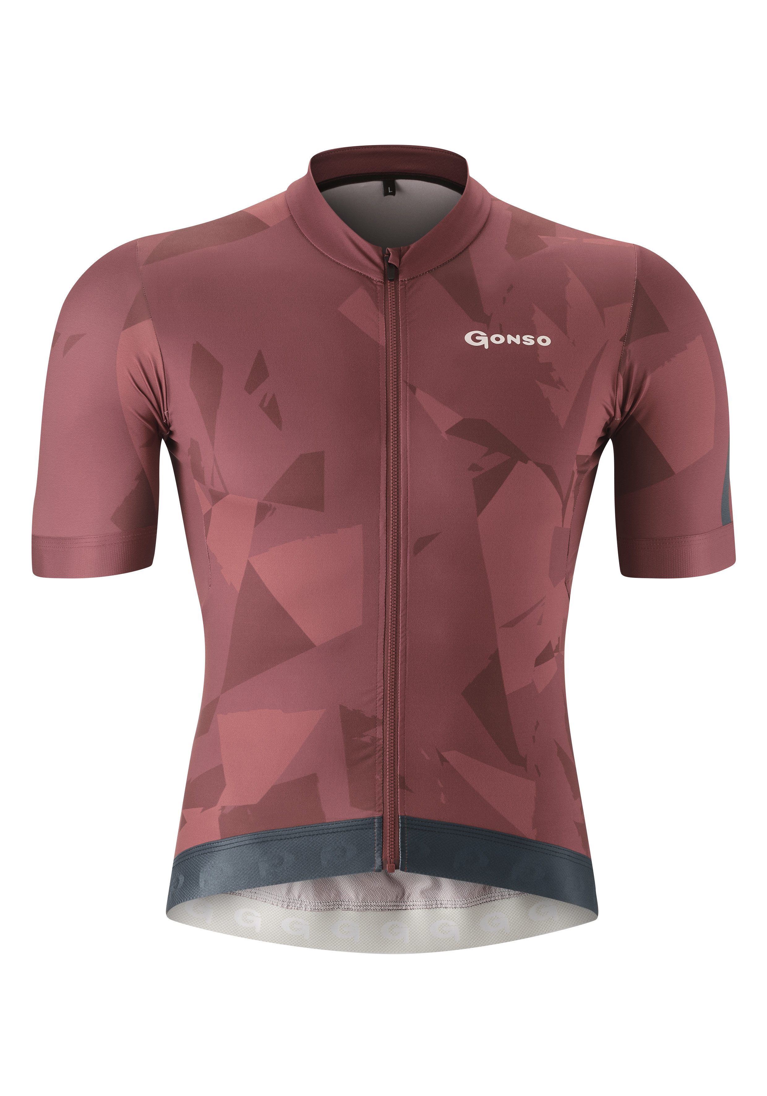 Gonso Fietsshirt TRESERO Heren fiets shirt met korte mouwen, ademend fiets tricot met achterzak shirts maat S rood