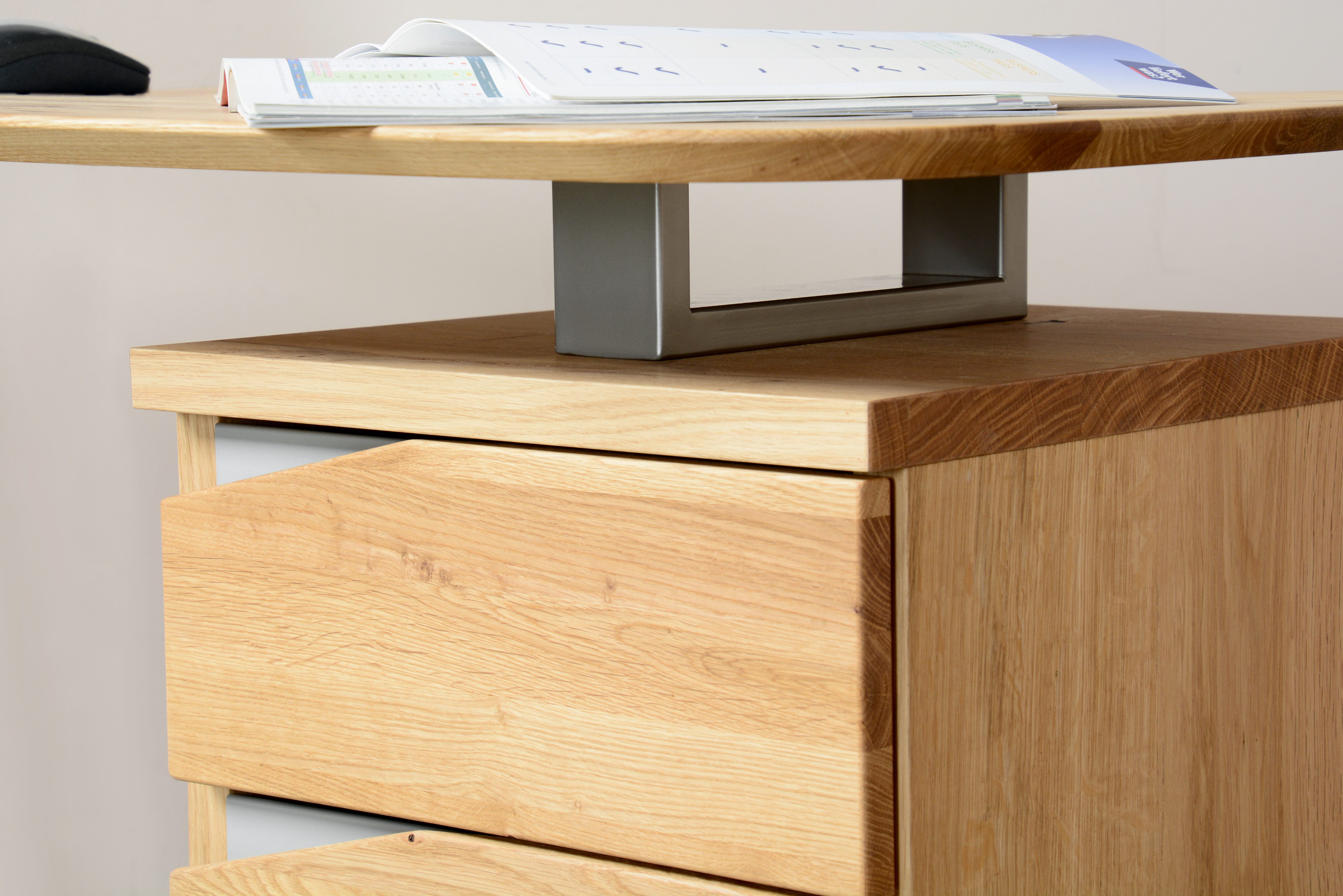 VOGL Möbelfabrik Bureau Erik met zwitserse rand, deels massief, breedte 150 cm, made in germany