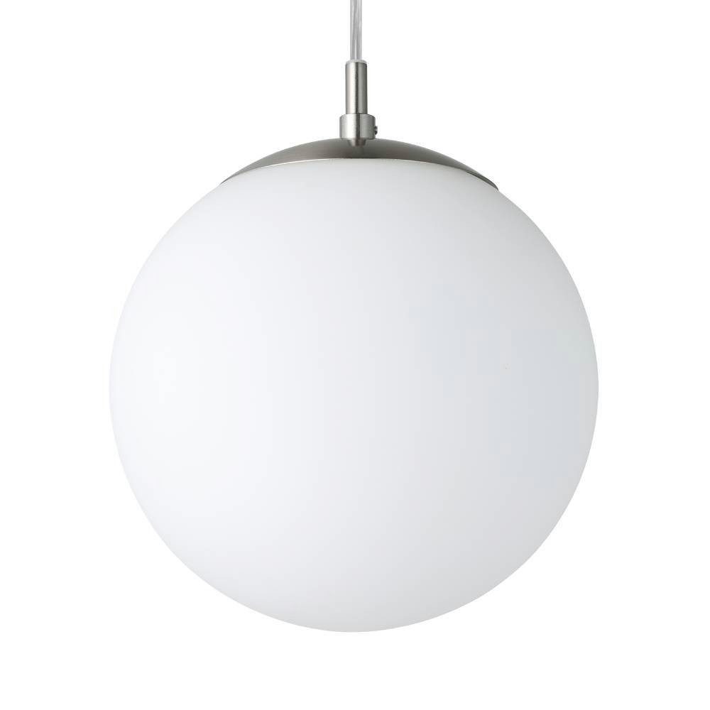 EGLO Hanglamp RONDO hanglamp, metaal in zilver, glas in opaal mat wit, E27