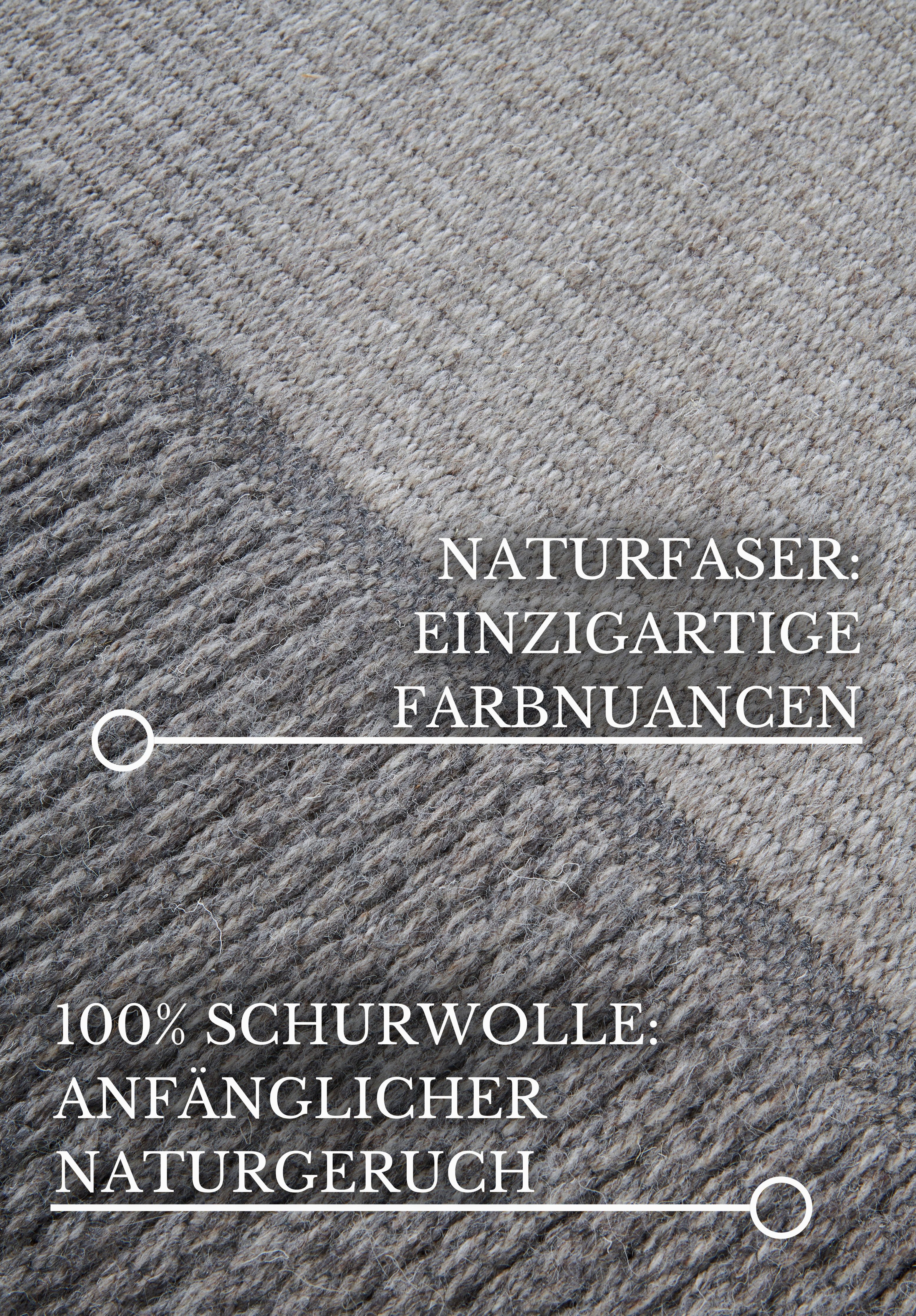 Villeroy & Boch Wollen kleed Johann Scheerwol, wol, natuur, woonkamer, slaapkamer, boho, scandi