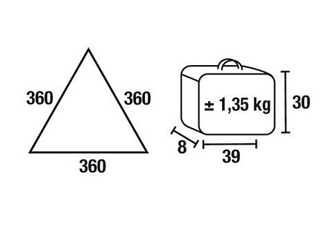 High Peak Schaduwdoek BERMUDA TARP 360